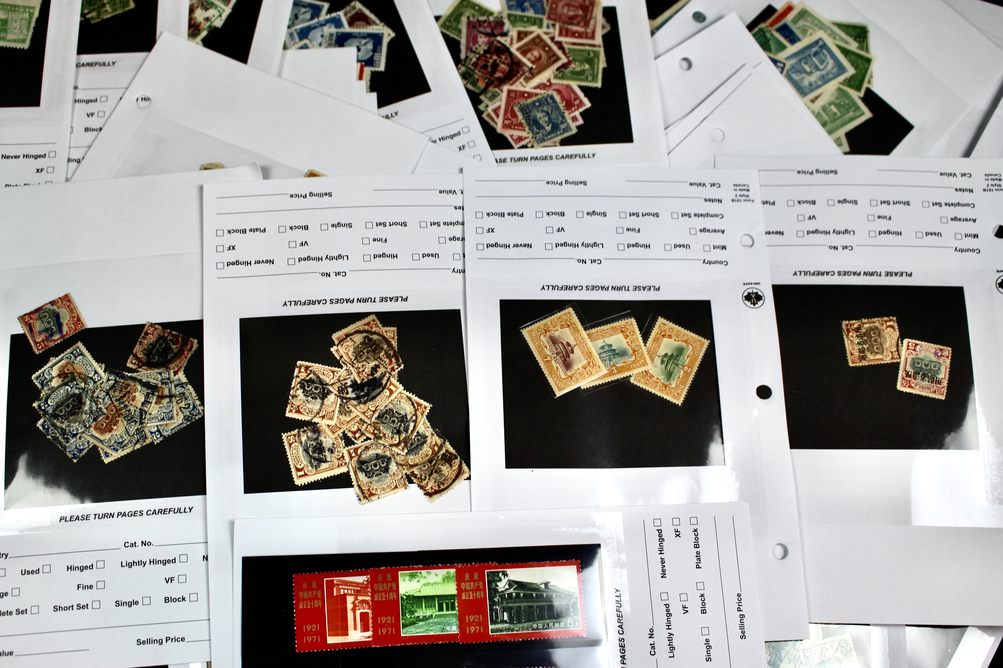 Seventy Pages of Chinese Postage Stamps, Mint and Used