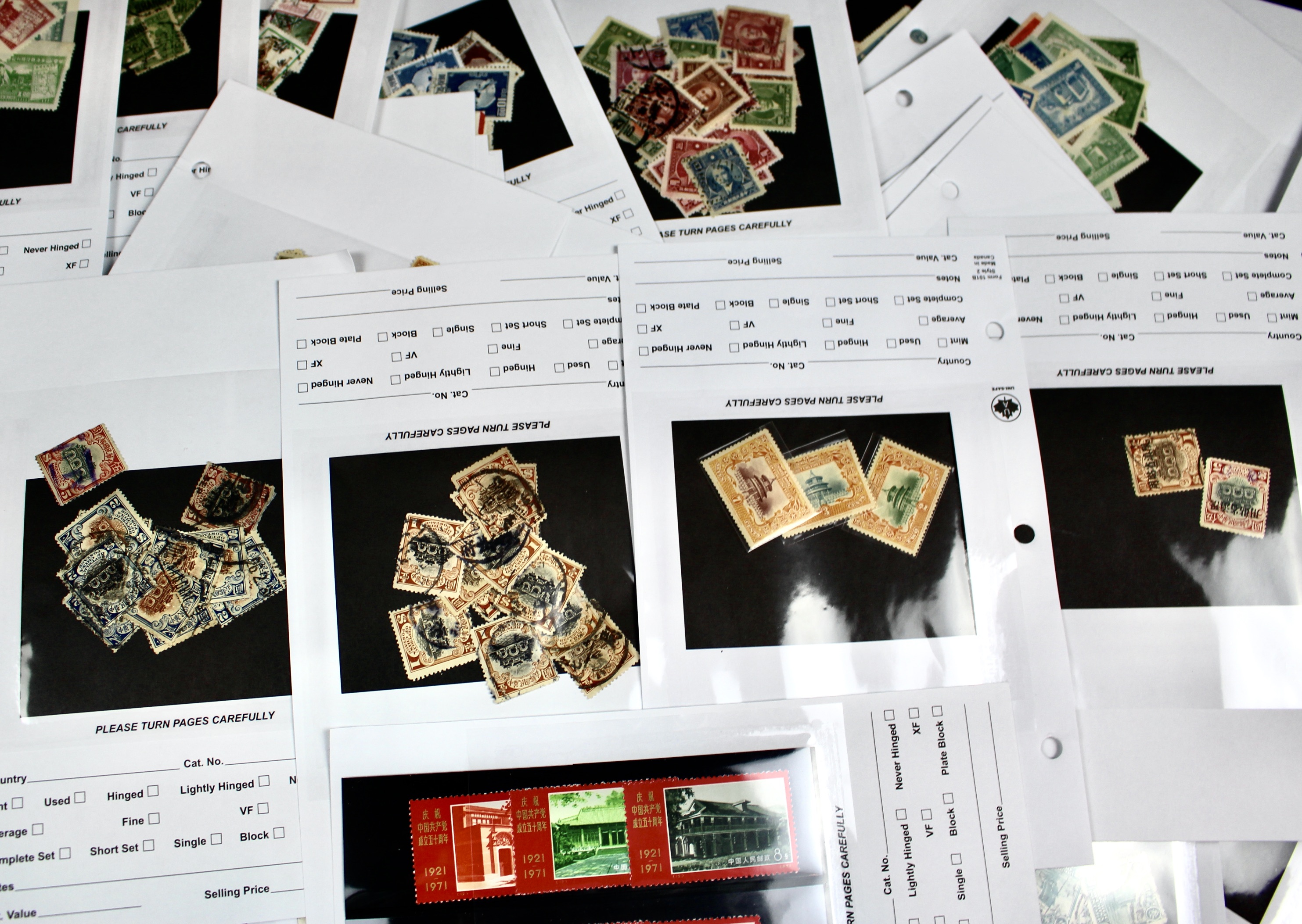 Seventy Pages of Chinese Postage Stamps, Mint and Used