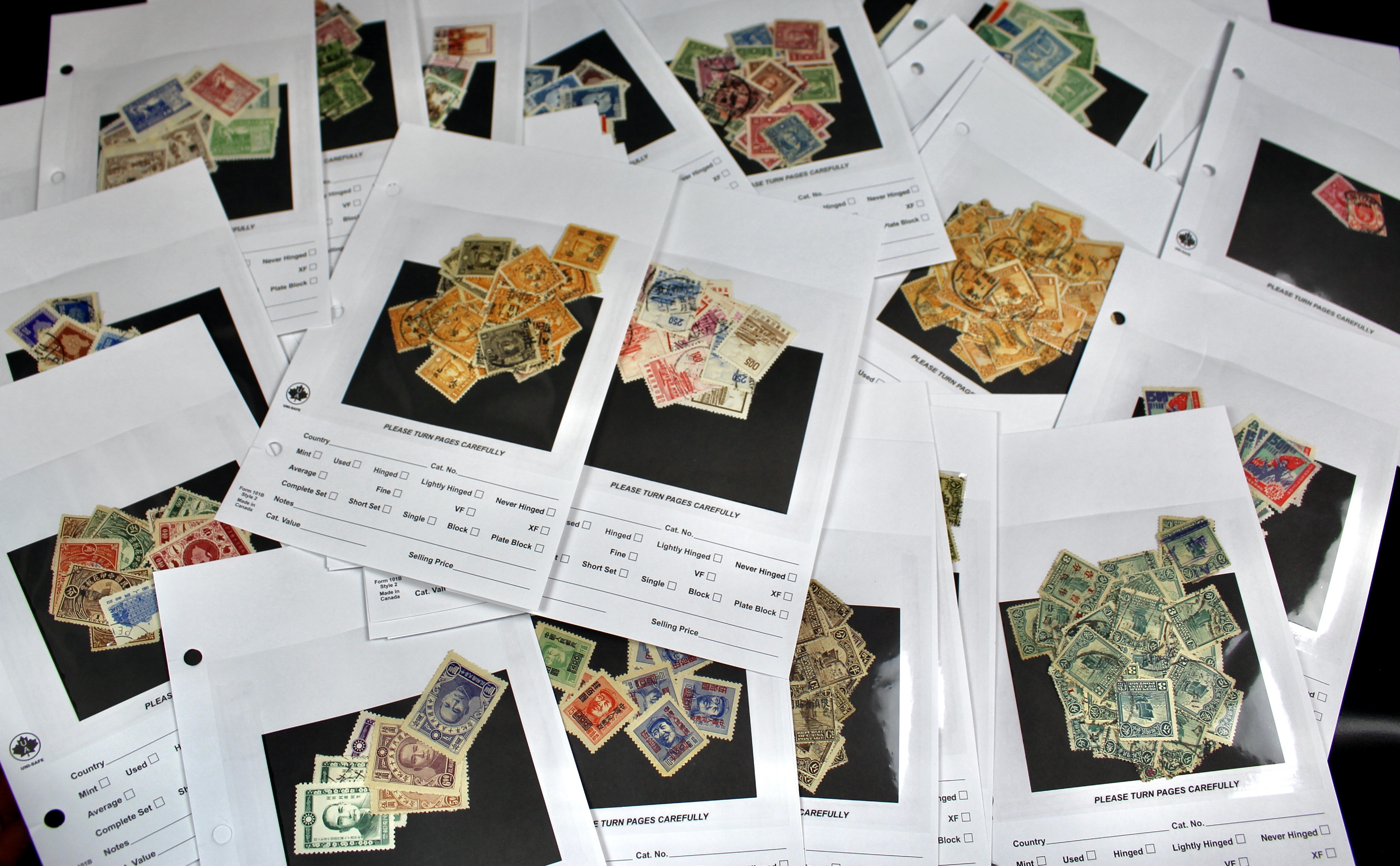 Seventy Pages of Chinese Postage Stamps, Mint and Used