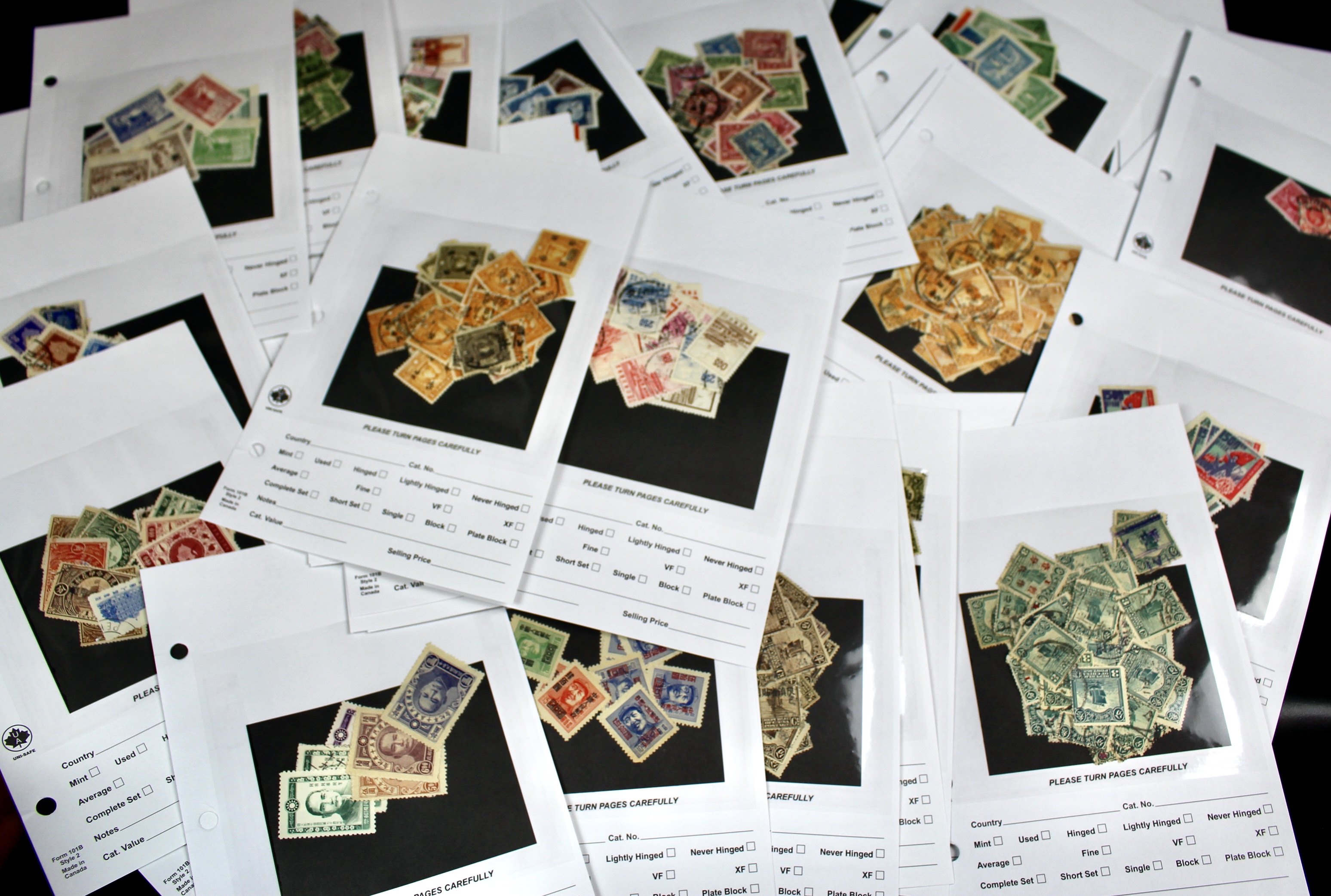 Seventy Pages of Chinese Postage Stamps, Mint and Used