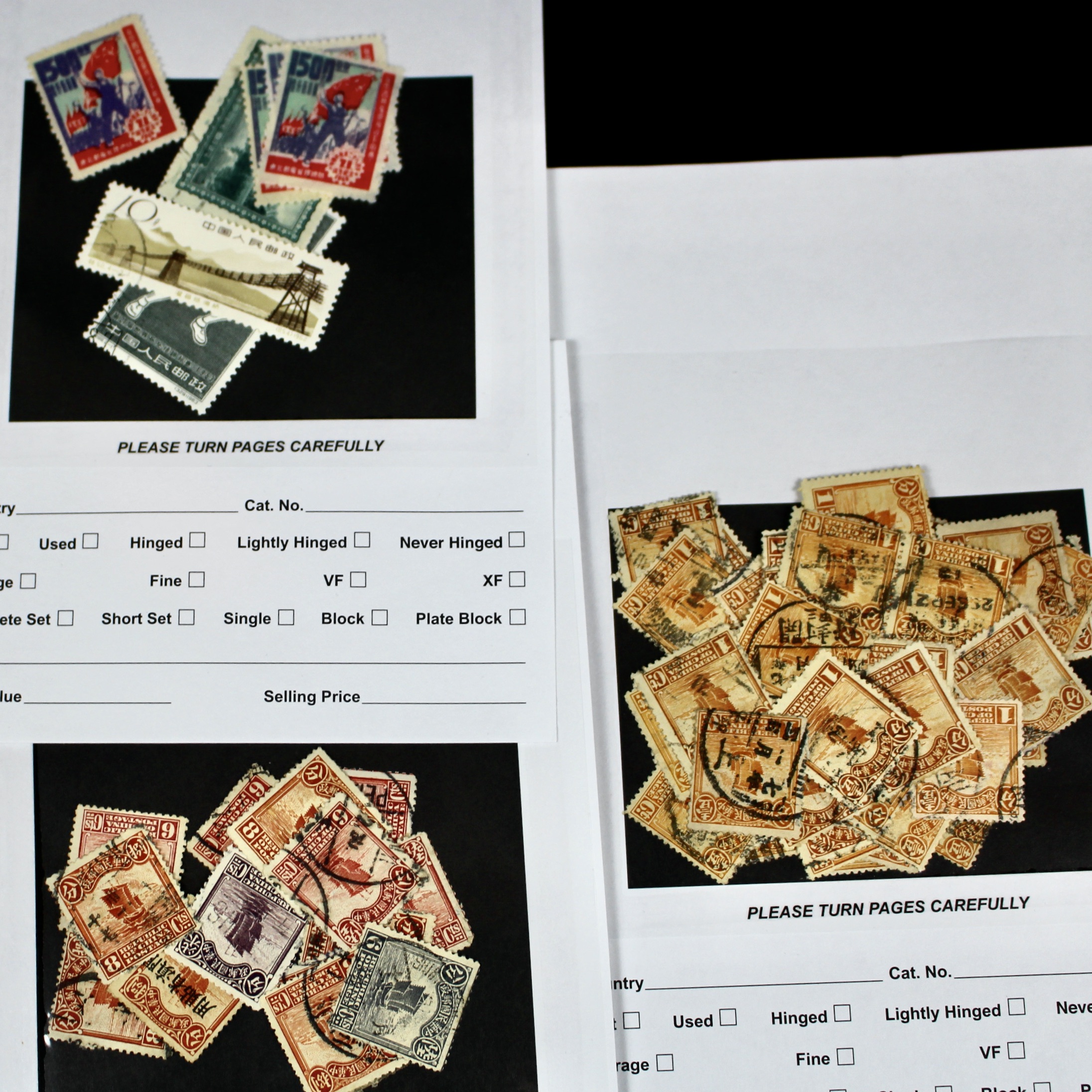 Seventy Pages of Chinese Postage Stamps, Mint and Used