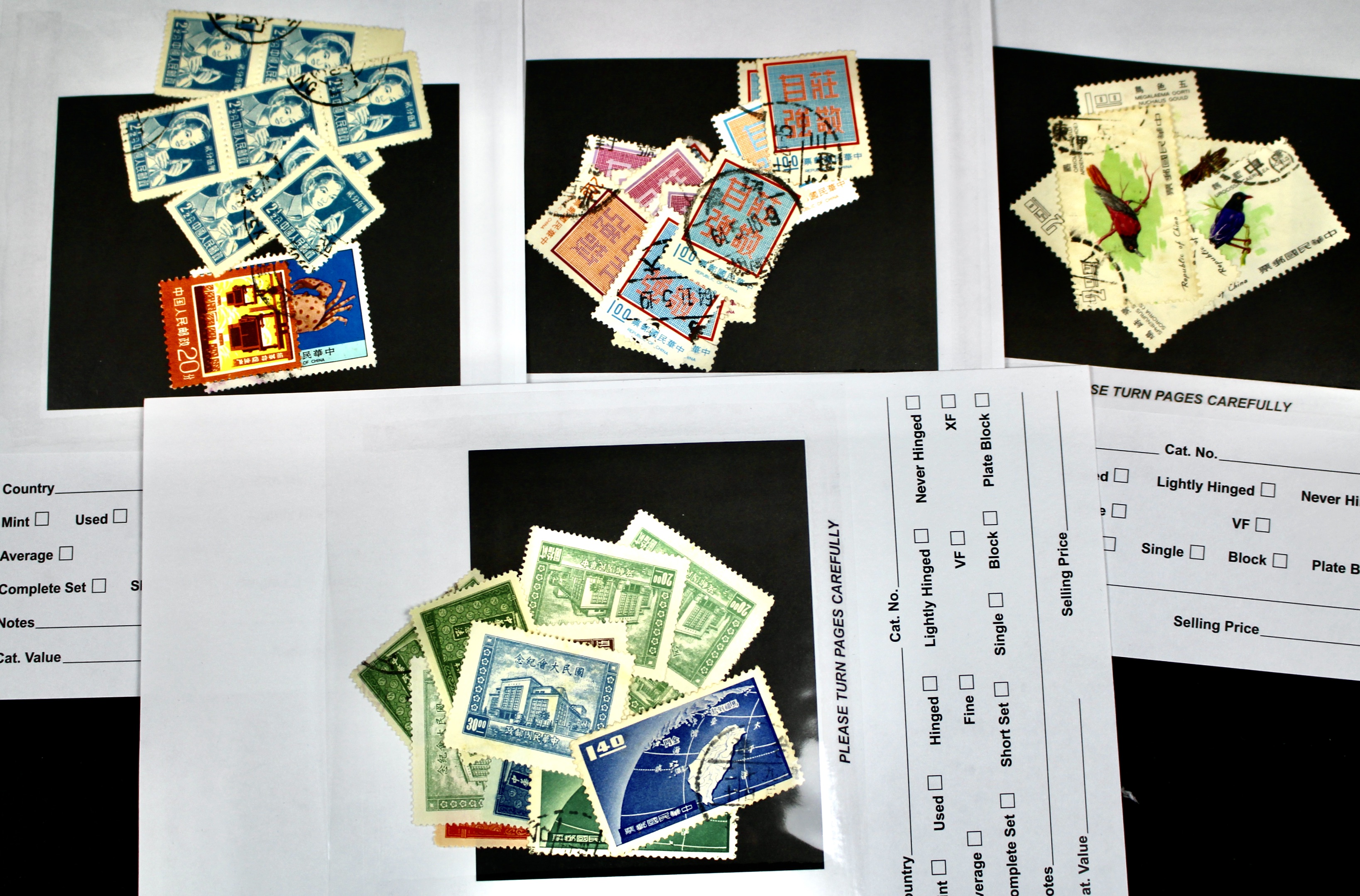 Seventy Pages of Chinese Postage Stamps, Mint and Used