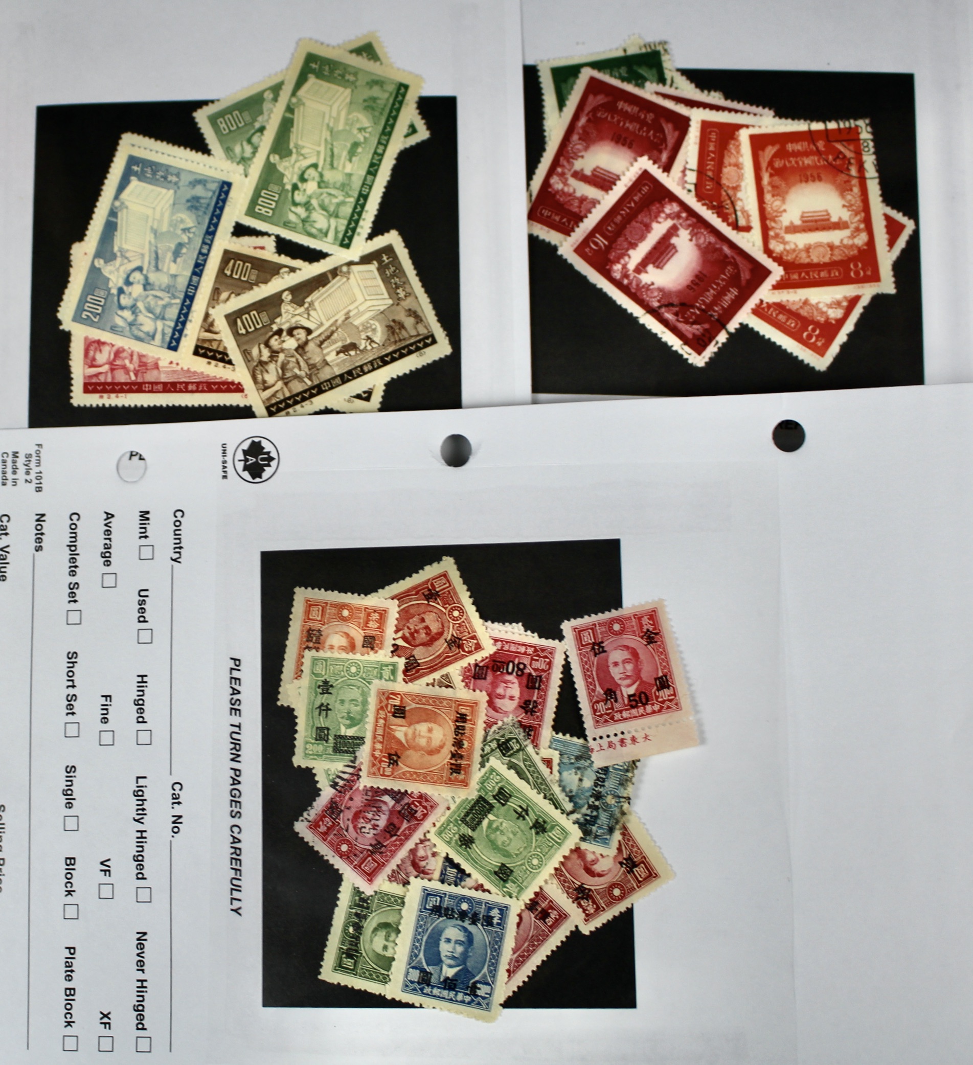 Seventy Pages of Chinese Postage Stamps, Mint and Used