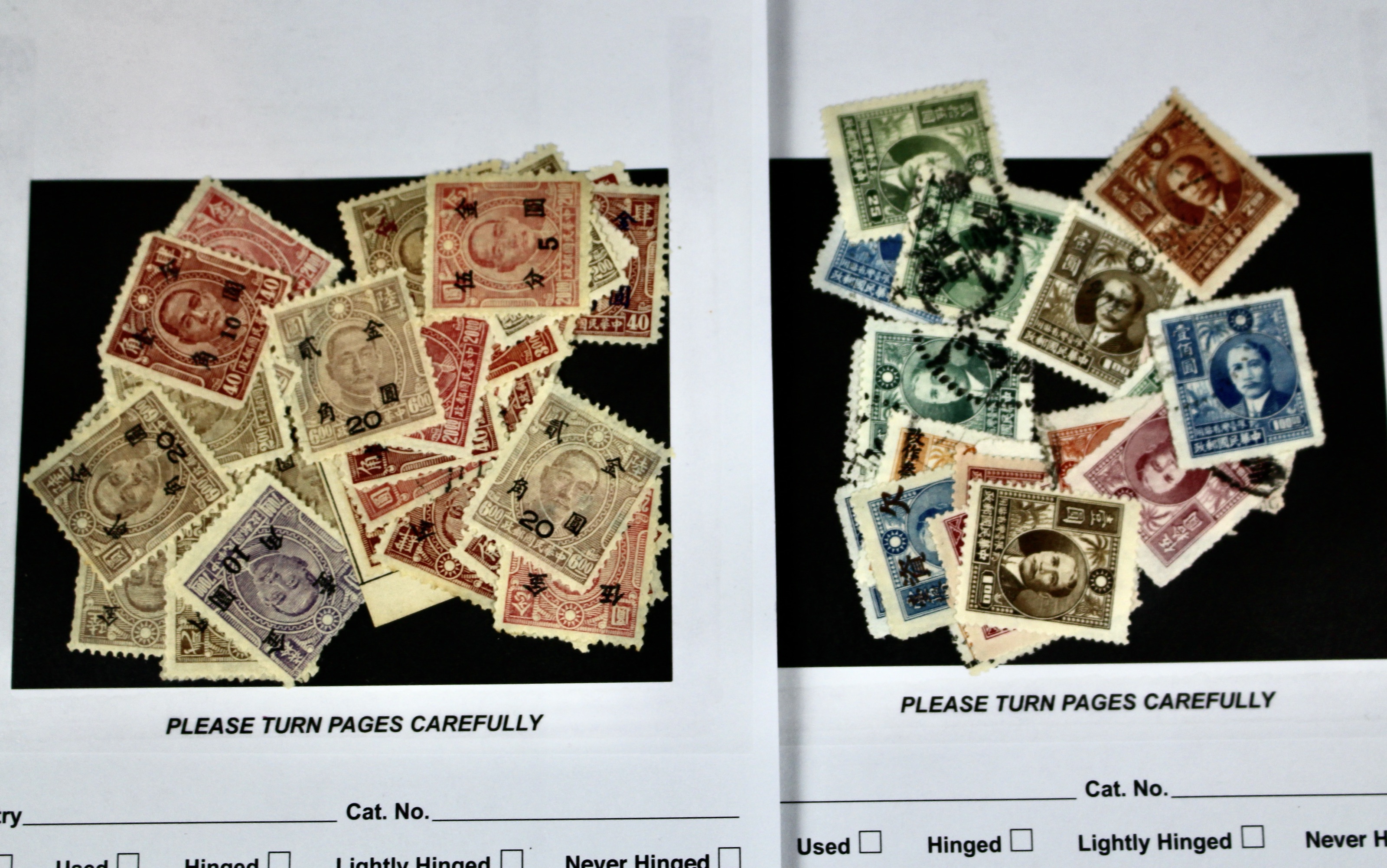 Seventy Pages of Chinese Postage Stamps, Mint and Used