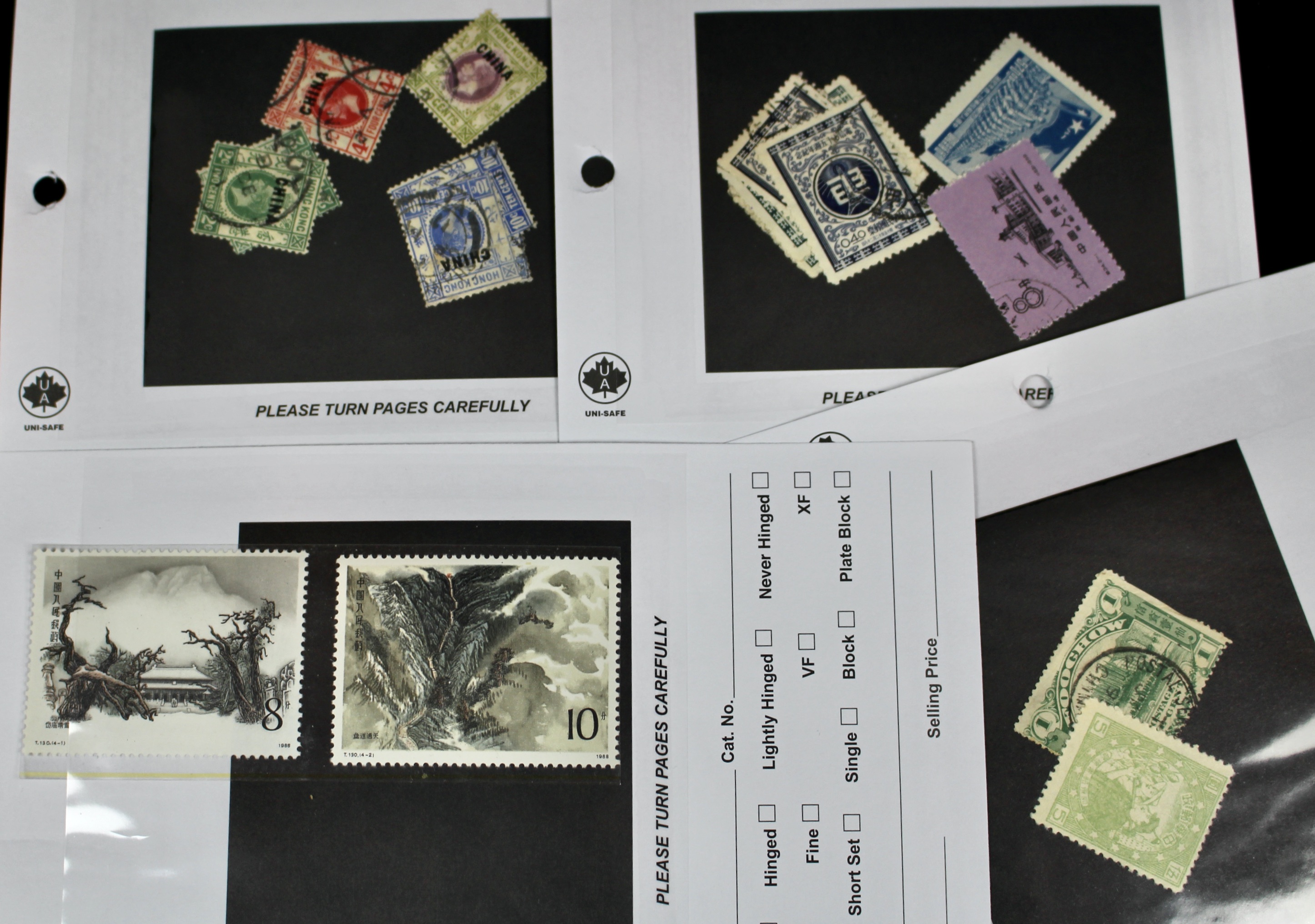 Seventy Pages of Chinese Postage Stamps, Mint and Used