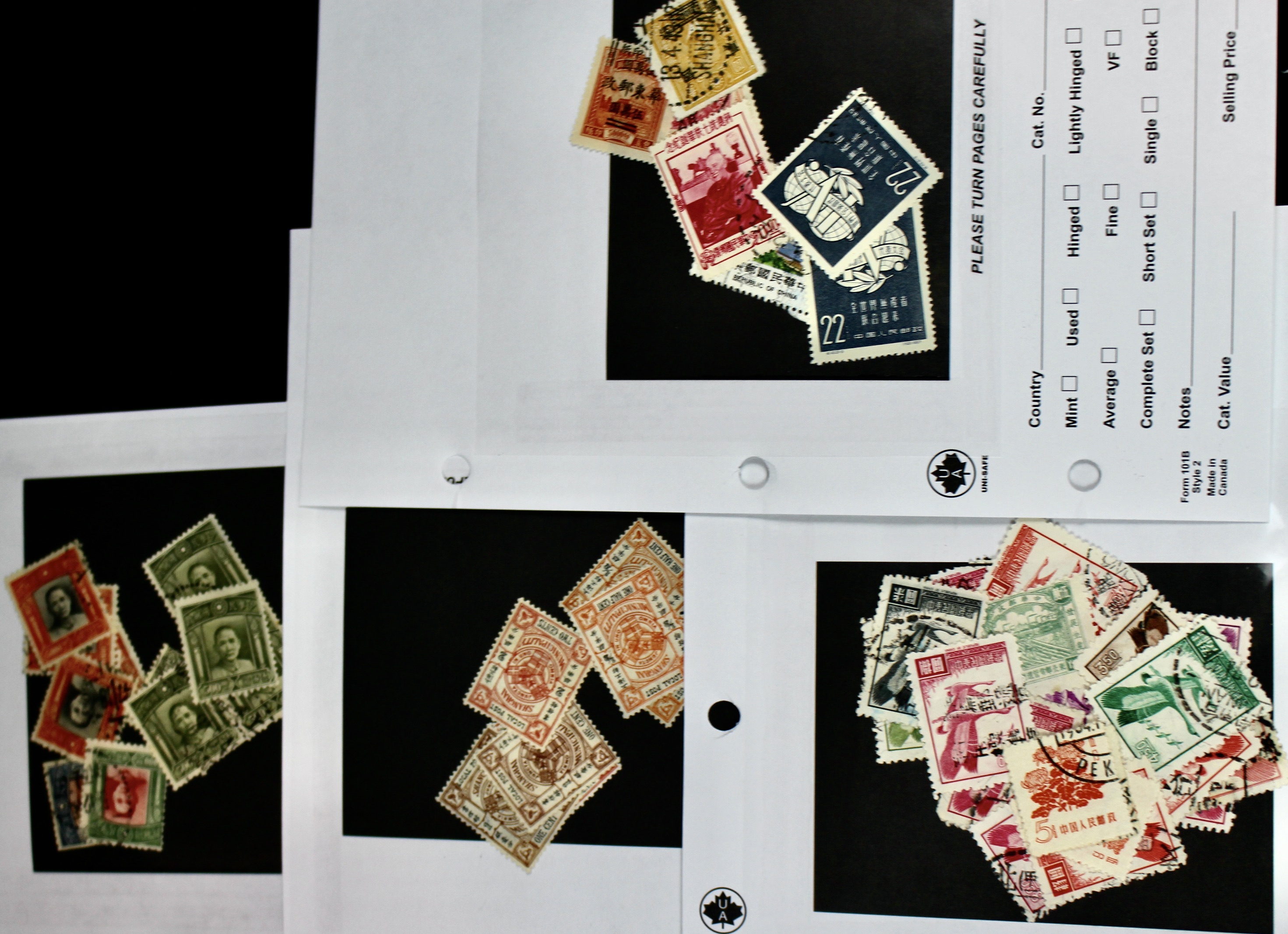 Seventy Pages of Chinese Postage Stamps, Mint and Used