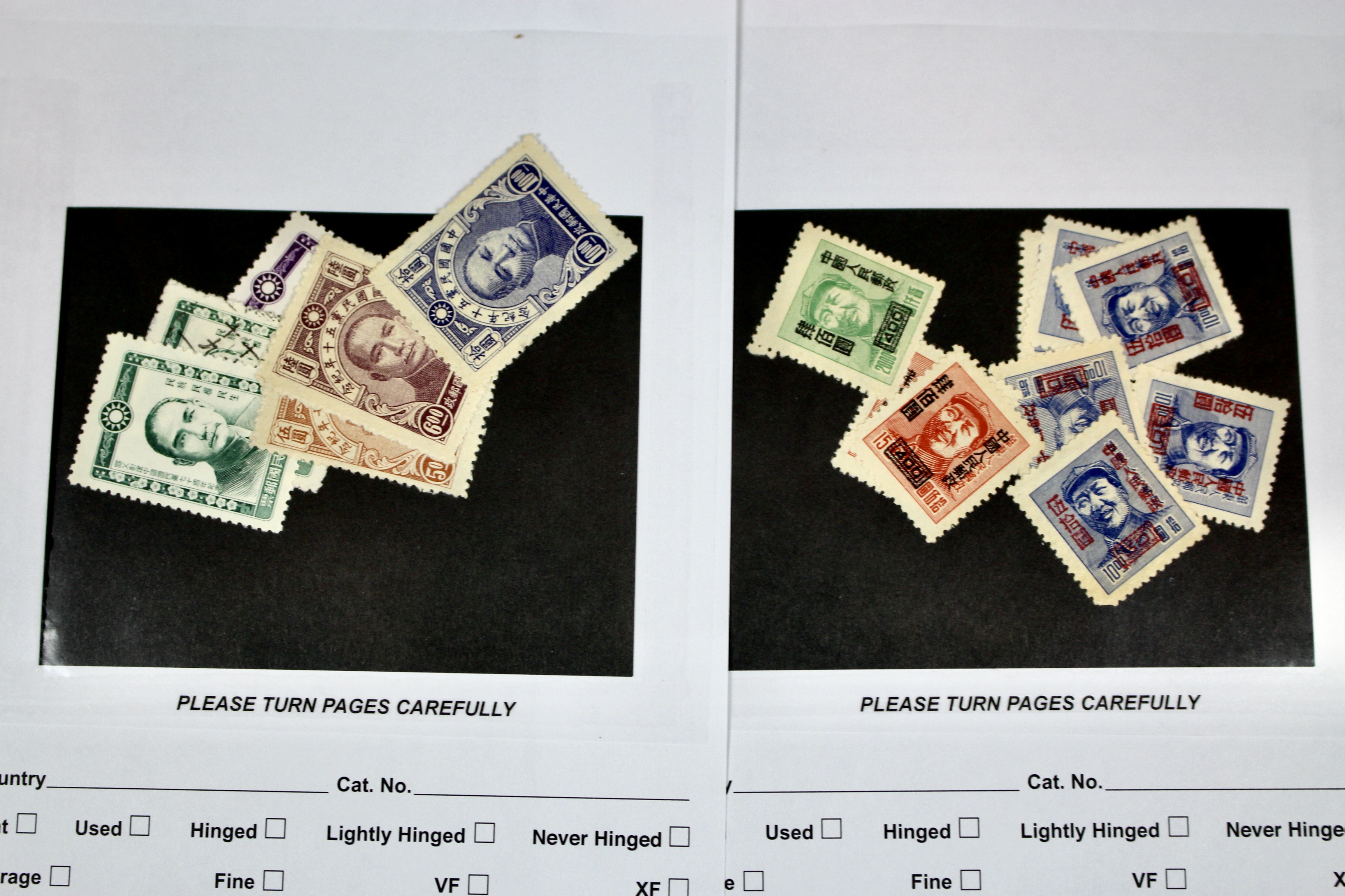 Seventy Pages of Chinese Postage Stamps, Mint and Used