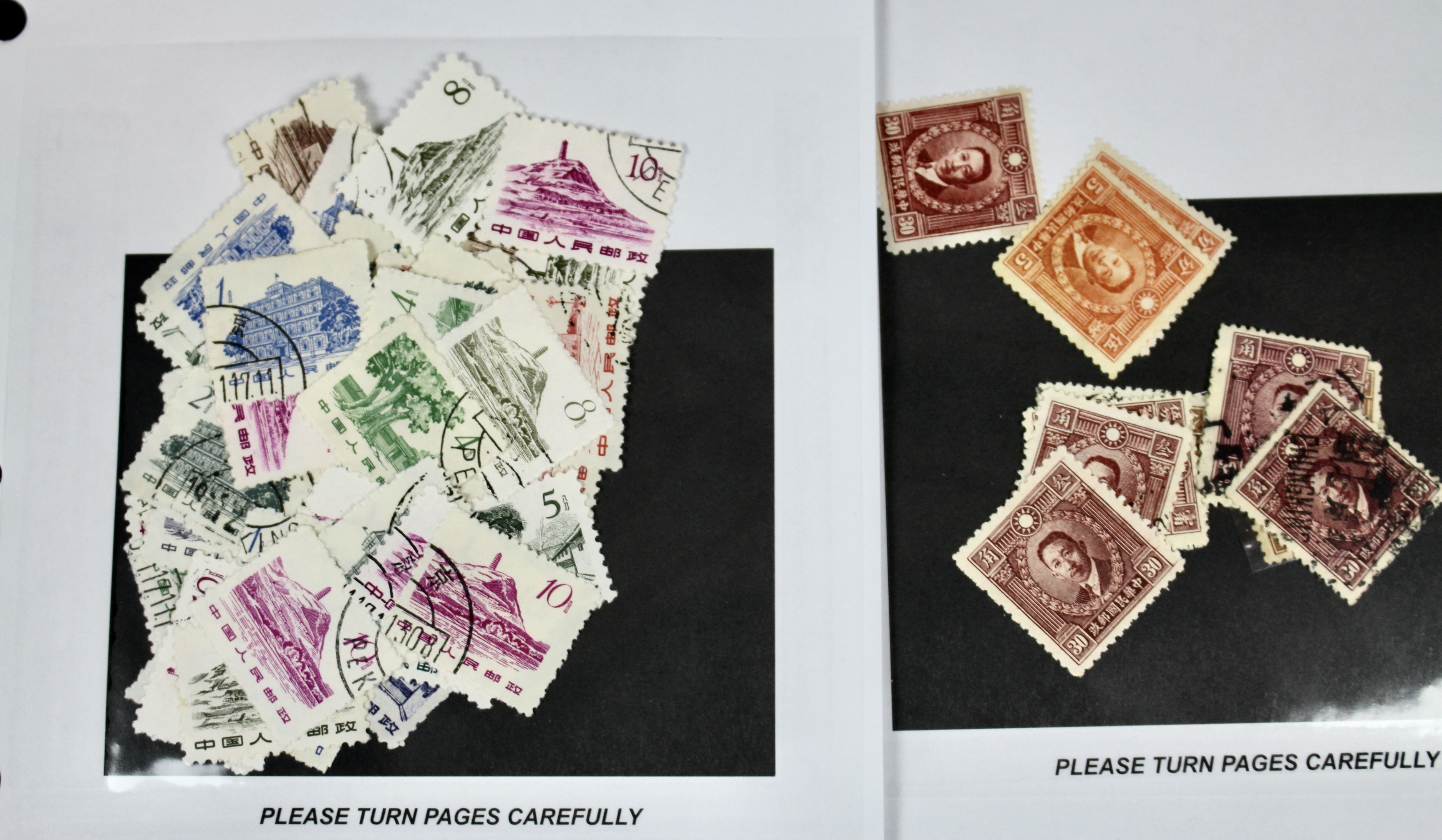 Seventy Pages of Chinese Postage Stamps, Mint and Used