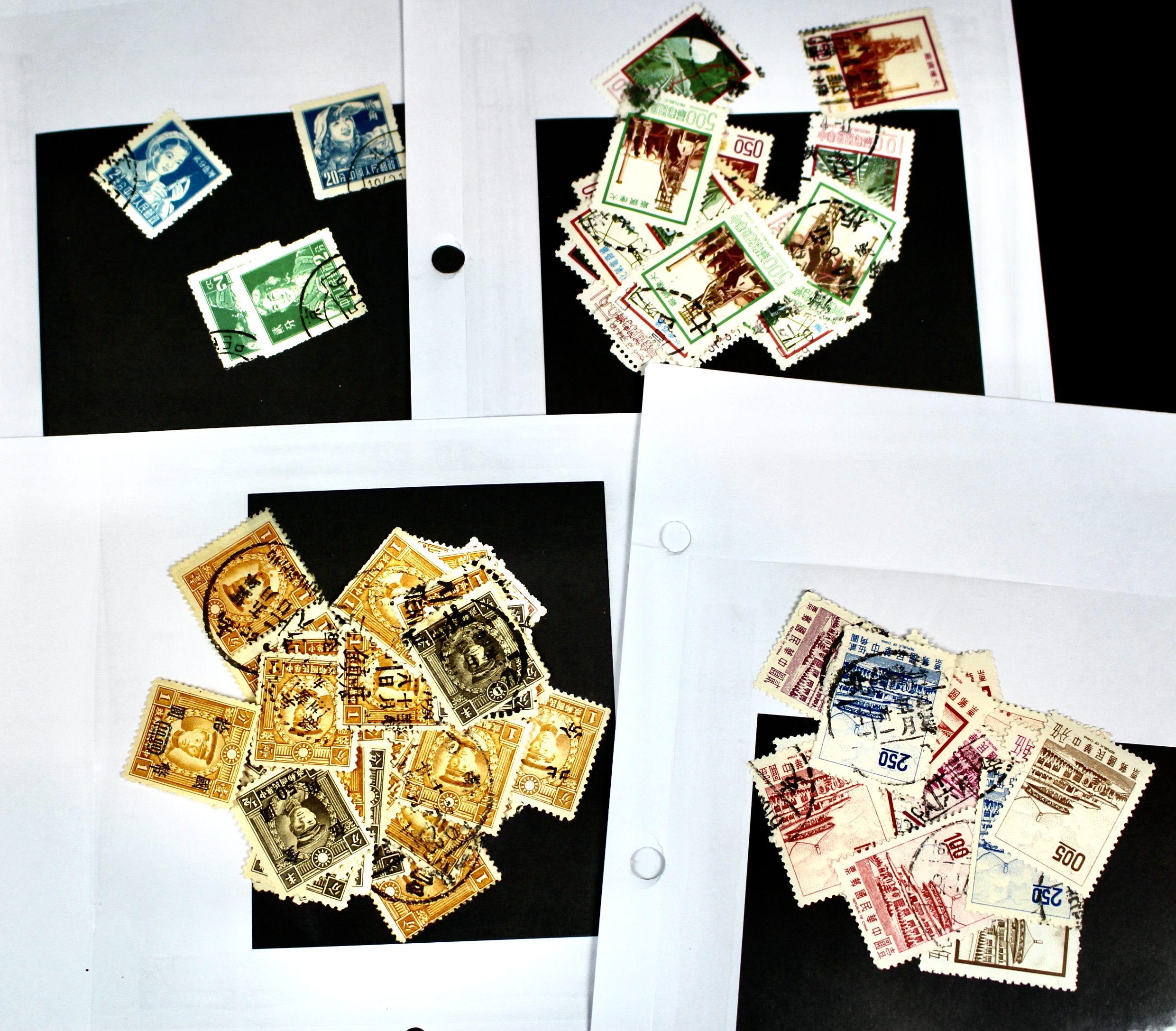 Seventy Pages of Chinese Postage Stamps, Mint and Used