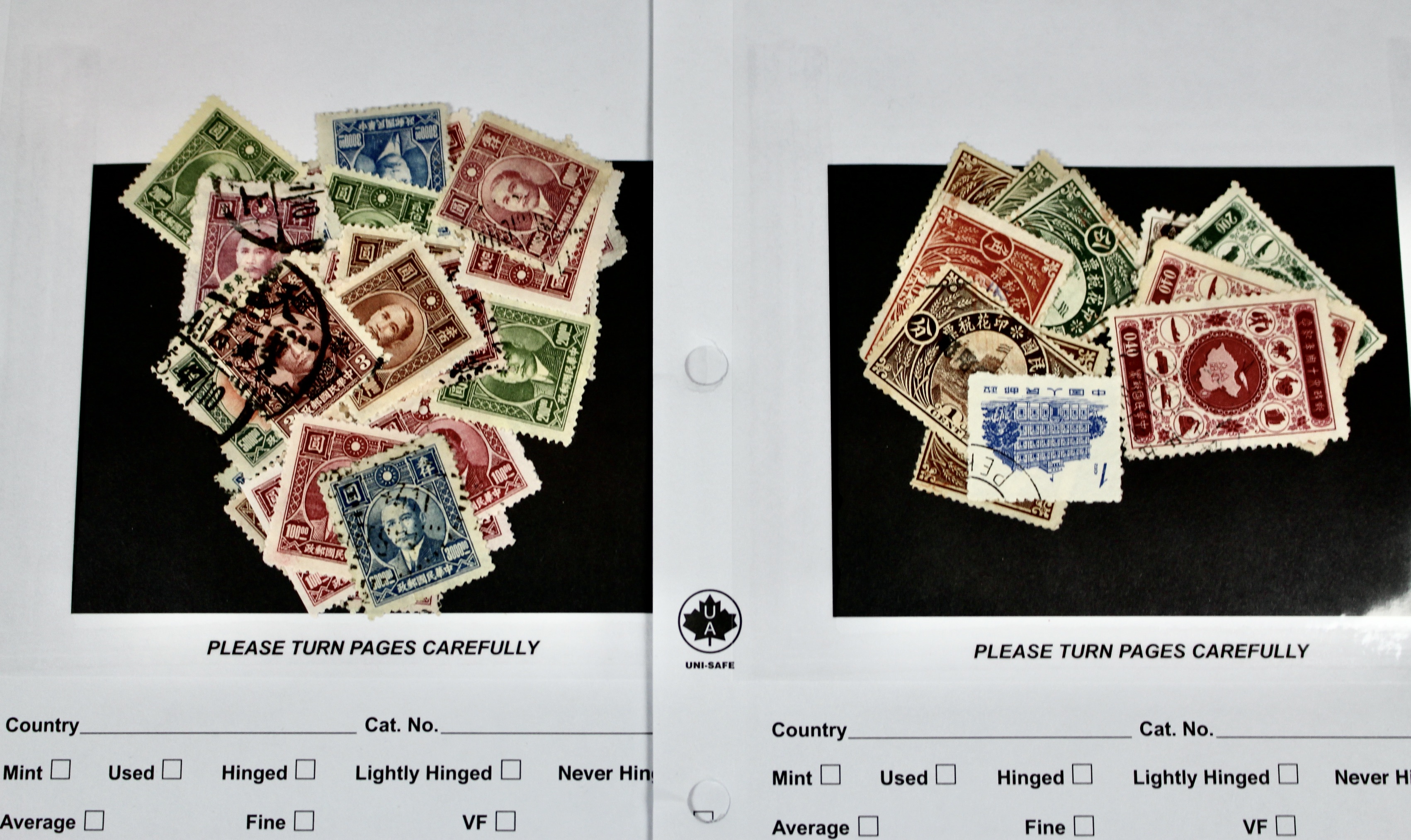 Seventy Pages of Chinese Postage Stamps, Mint and Used