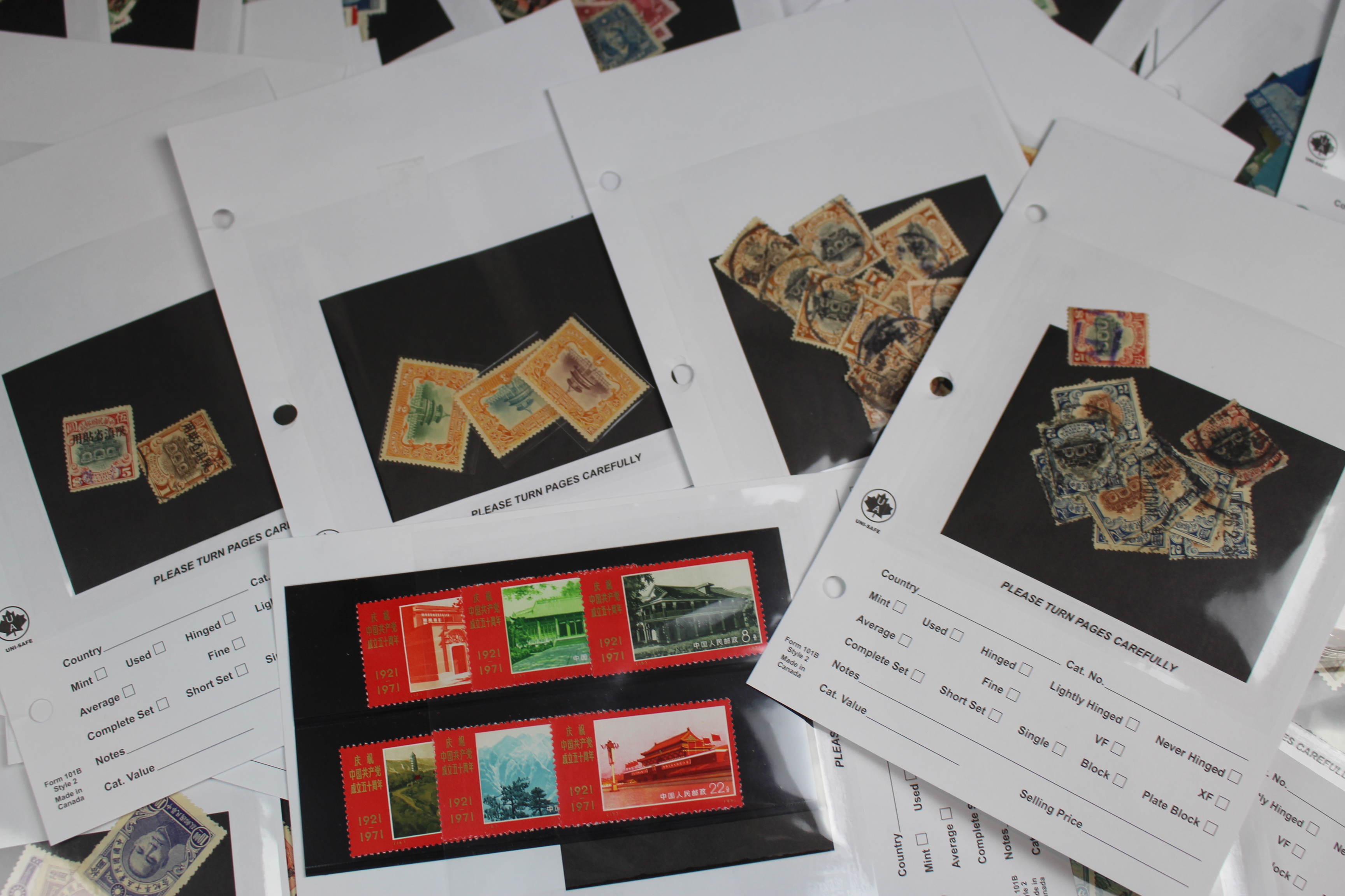 Seventy Pages of Chinese Postage Stamps, Mint and Used