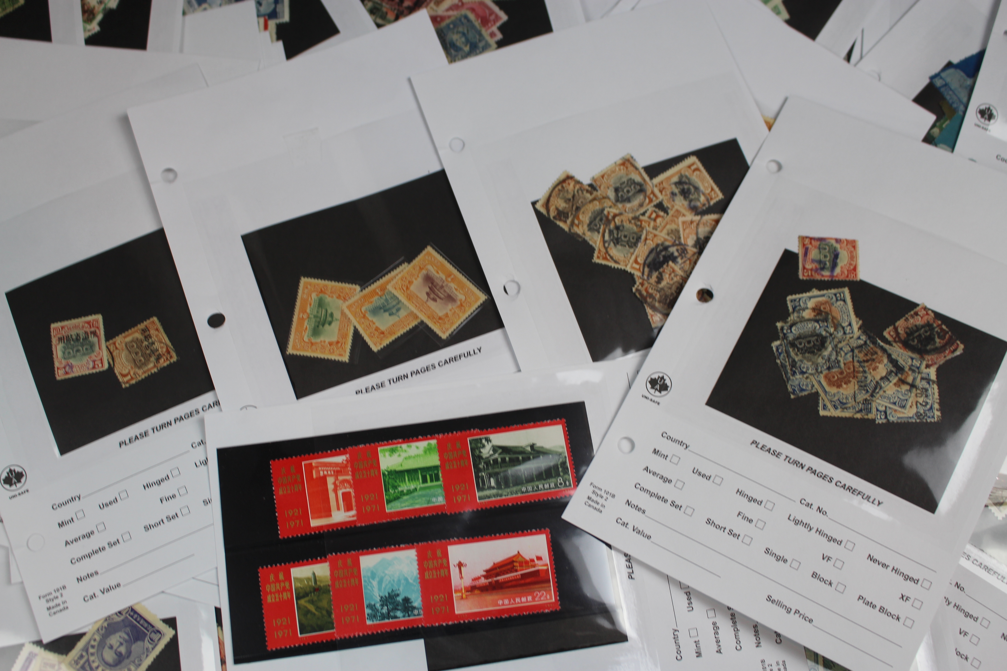 Seventy Pages of Chinese Postage Stamps, Mint and Used