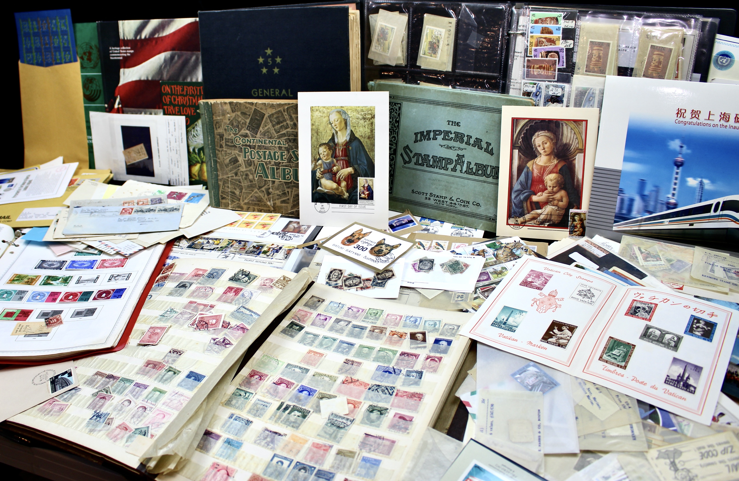Twenty-One Pounds of U.S. and Foreign Postage Stamp Collections