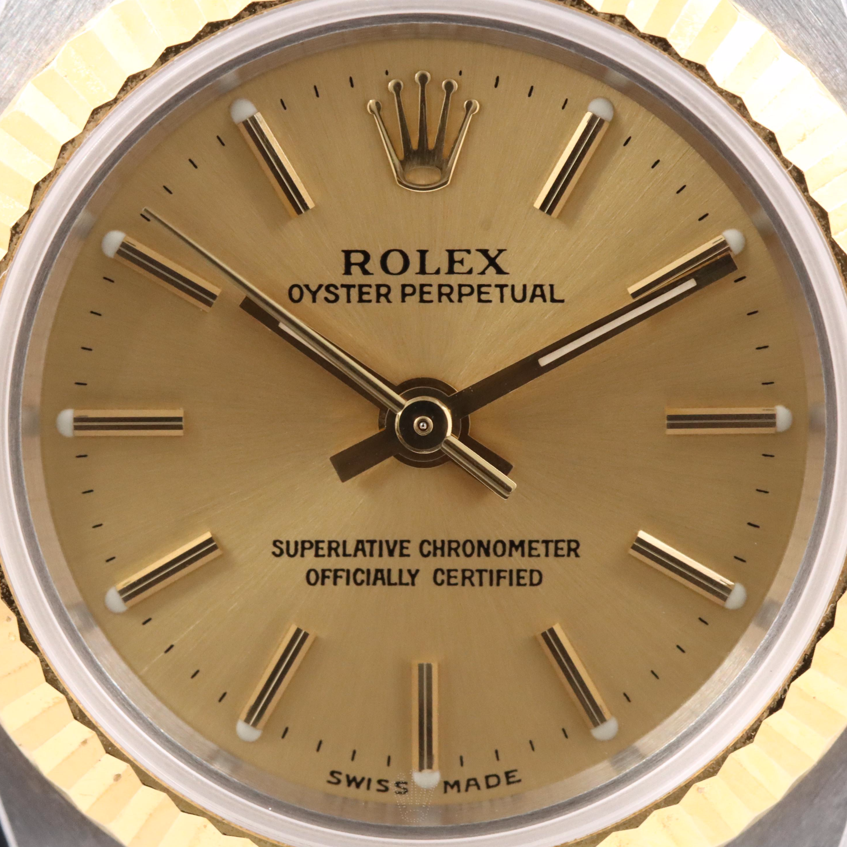 2004 Rolex Oyster Perpetual 18K & Steel Watch