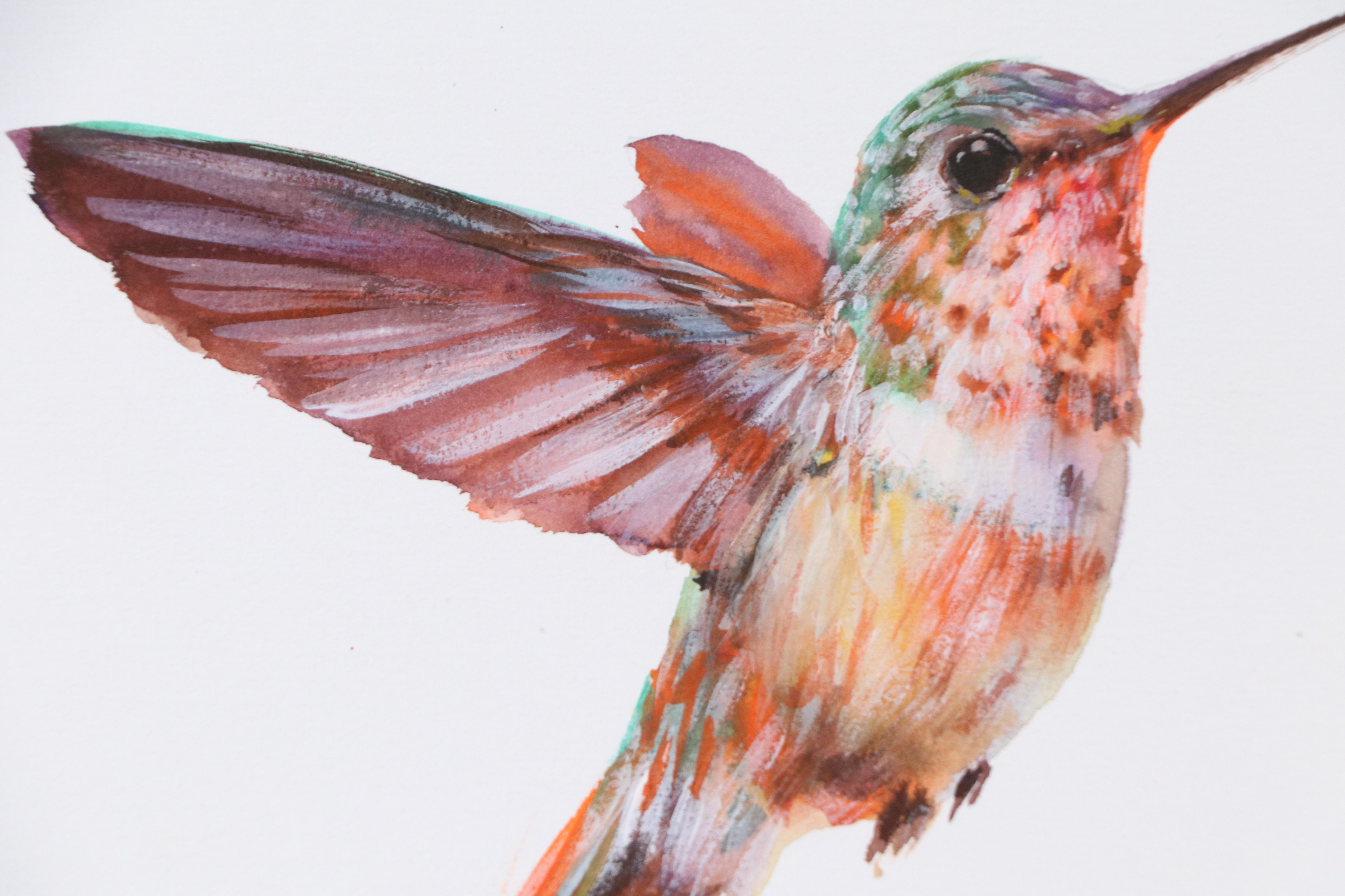Inga Kovalenko Watercolor Painting of Hummingbird, 2025