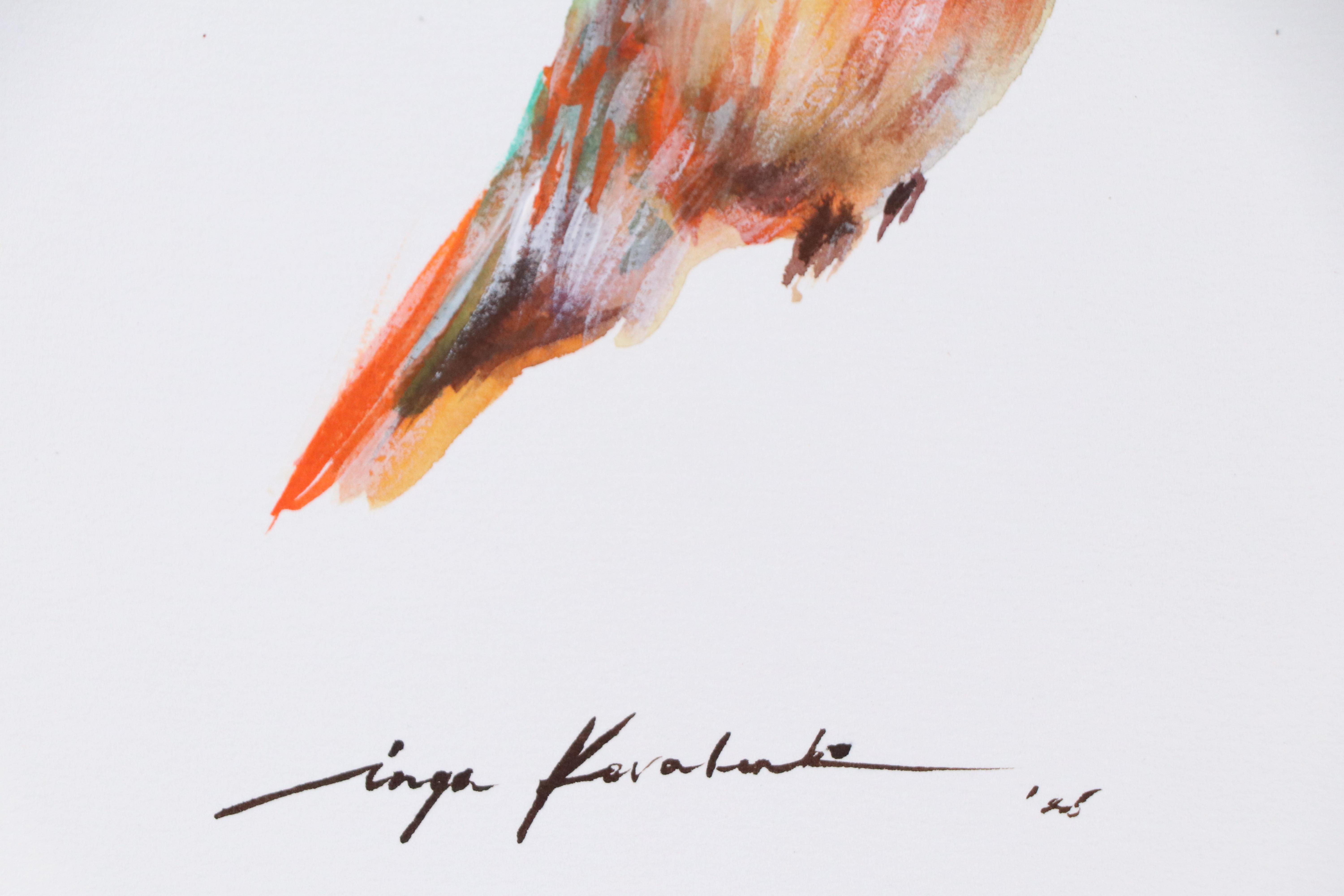 Inga Kovalenko Watercolor Painting of Hummingbird, 2025