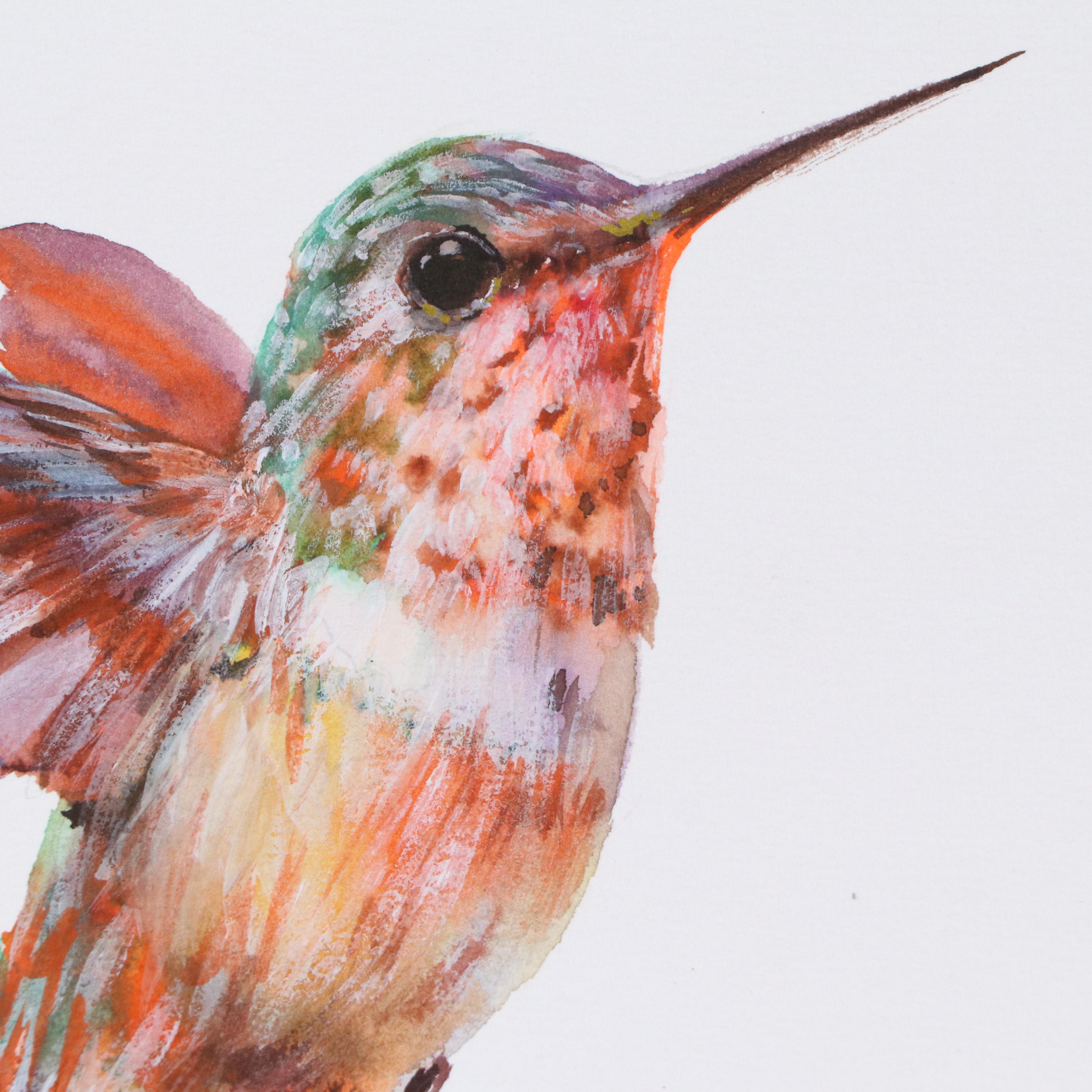 Inga Kovalenko Watercolor Painting of Hummingbird, 2025