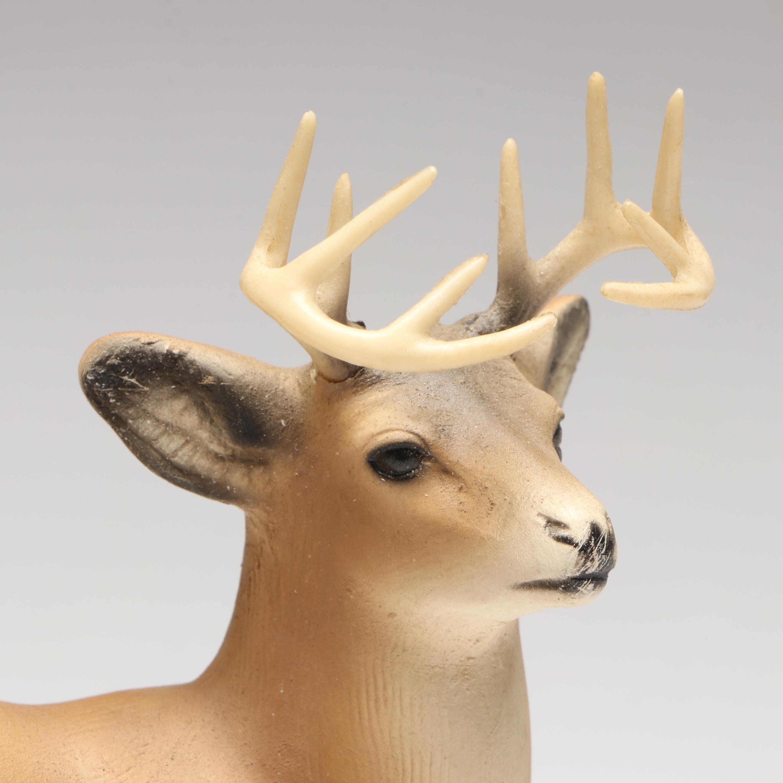 Mid-Century Stag and Pine Tree  TV Lamp