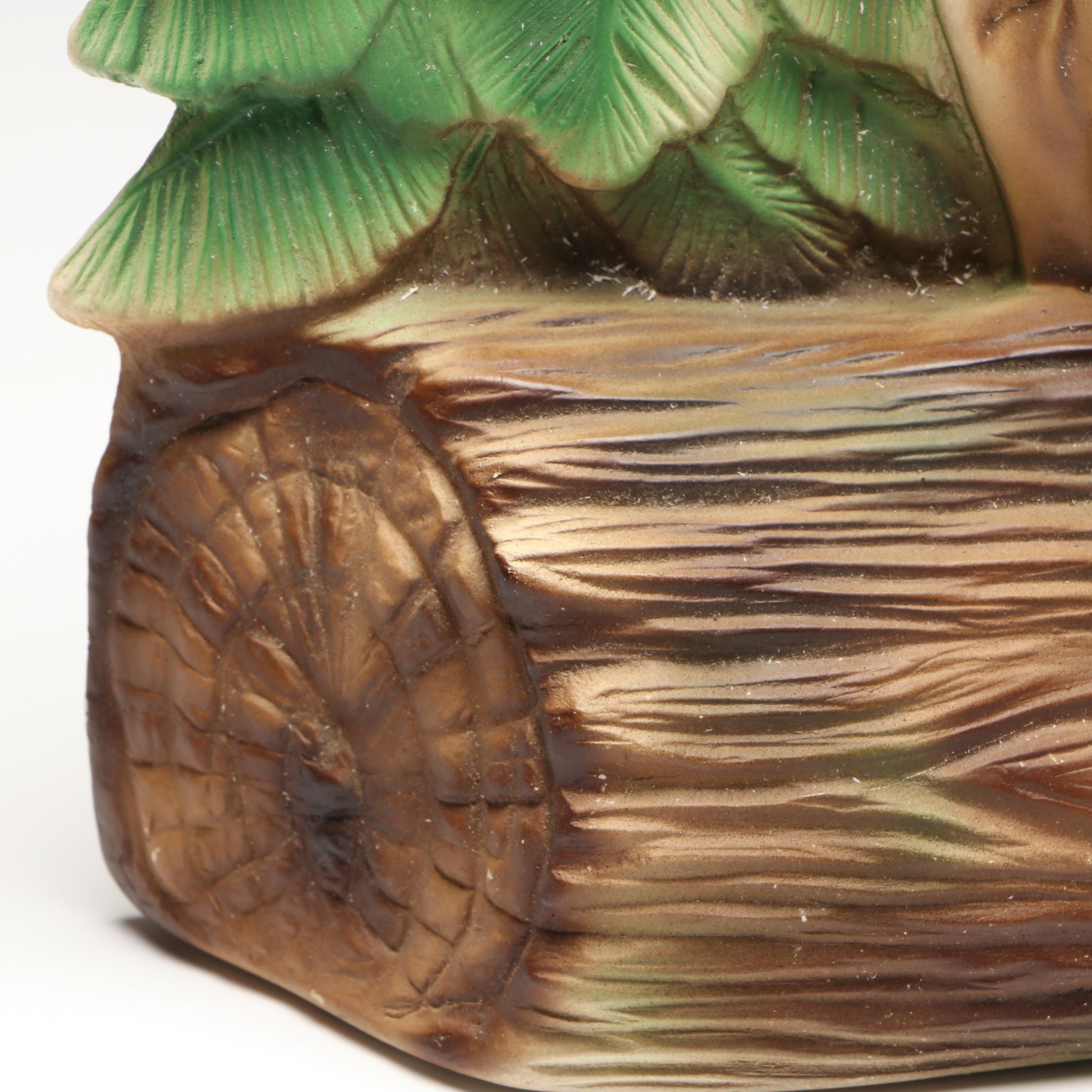 Mid-Century Stag and Pine Tree  TV Lamp