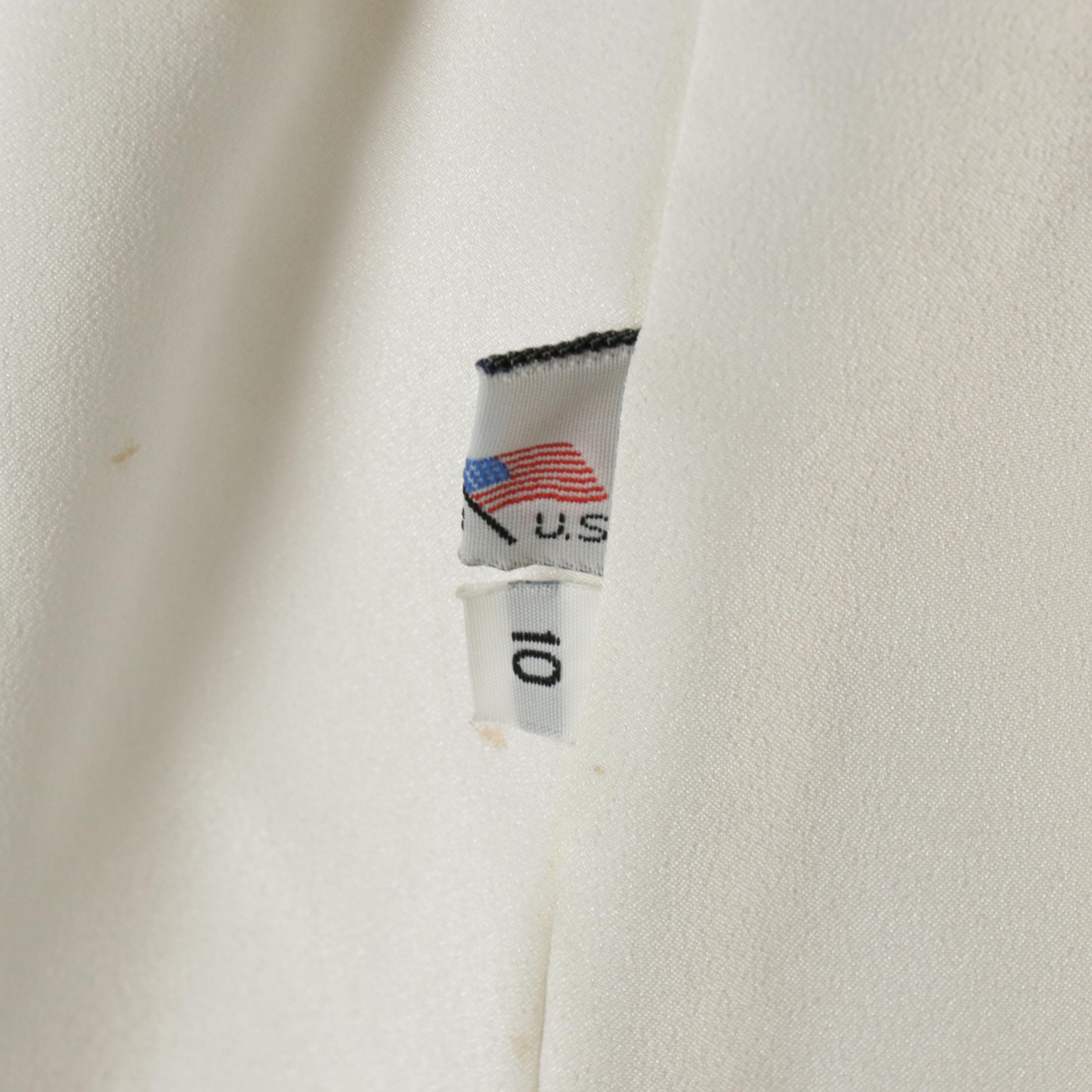 Pieced White Mink Fur Jacket with Fox Fur Trim and Corded Pastel Mink Fur Jacket