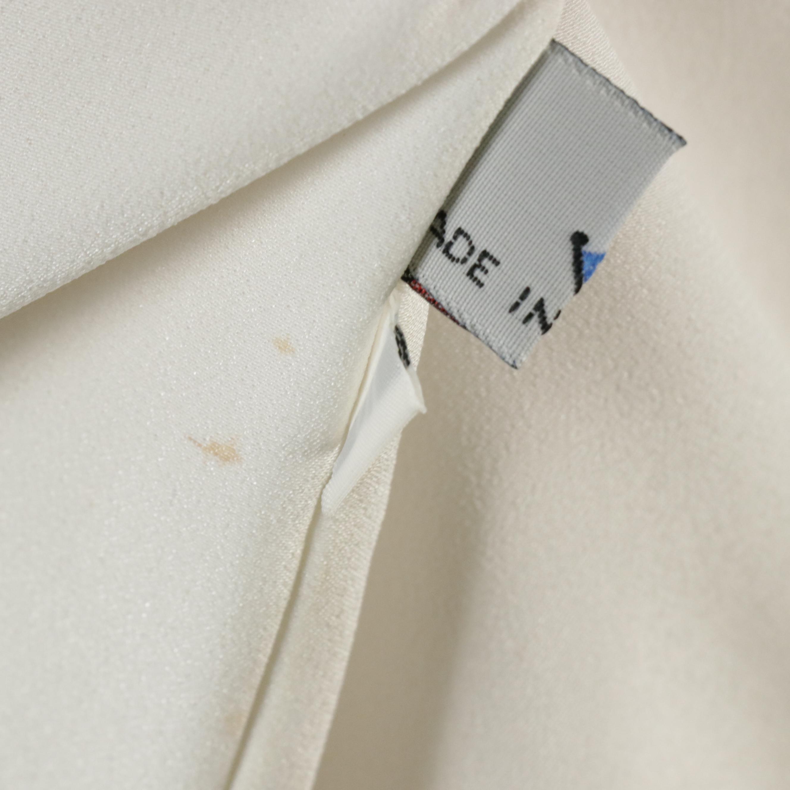 Pieced White Mink Fur Jacket with Fox Fur Trim and Corded Pastel Mink Fur Jacket