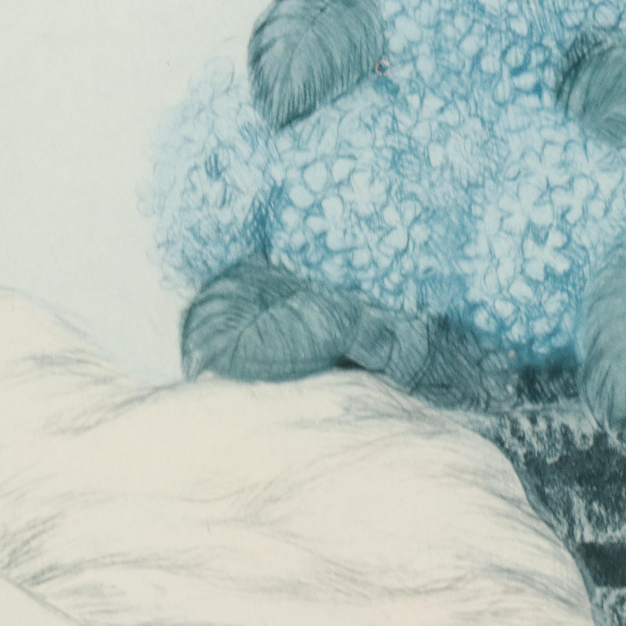 After Louis Icart Halftone "Les Hortensias"
