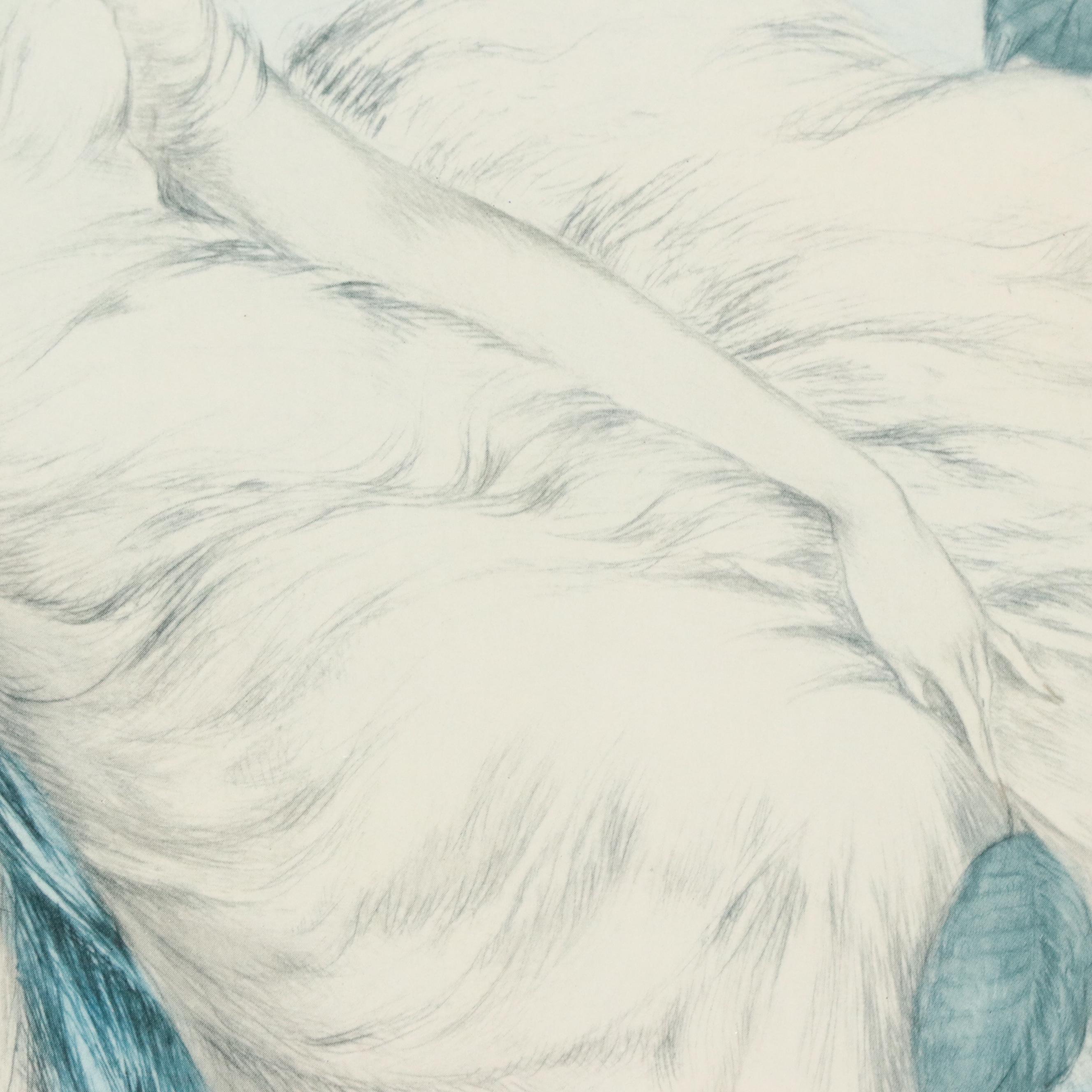 After Louis Icart Halftone "Les Hortensias"