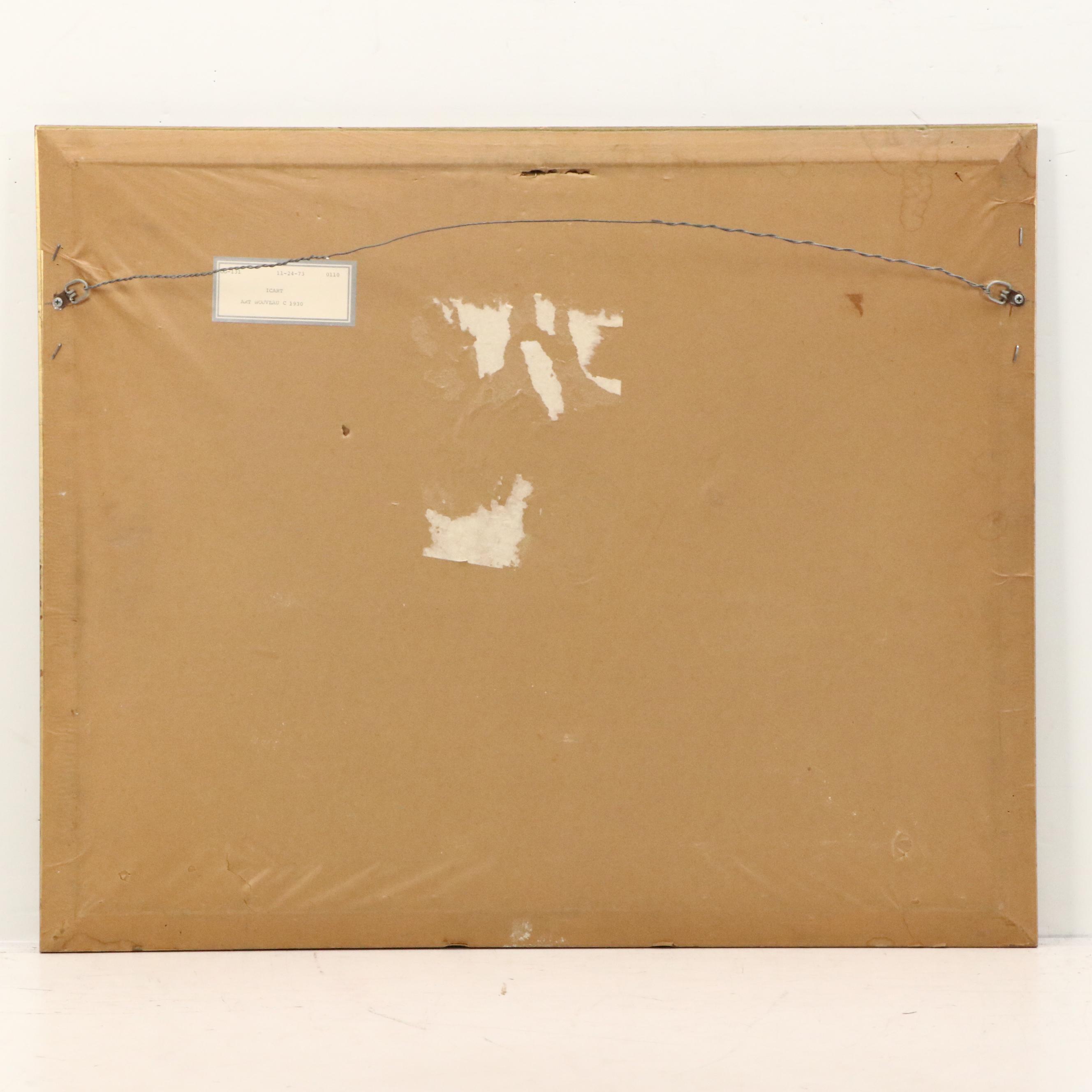 After Louis Icart Halftone "Les Hortensias"