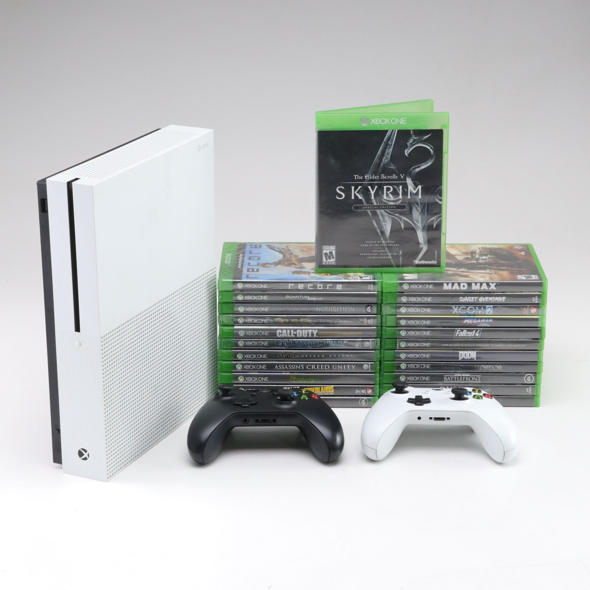 Microsoft XBOX One S Console with Controllers & Game Collection