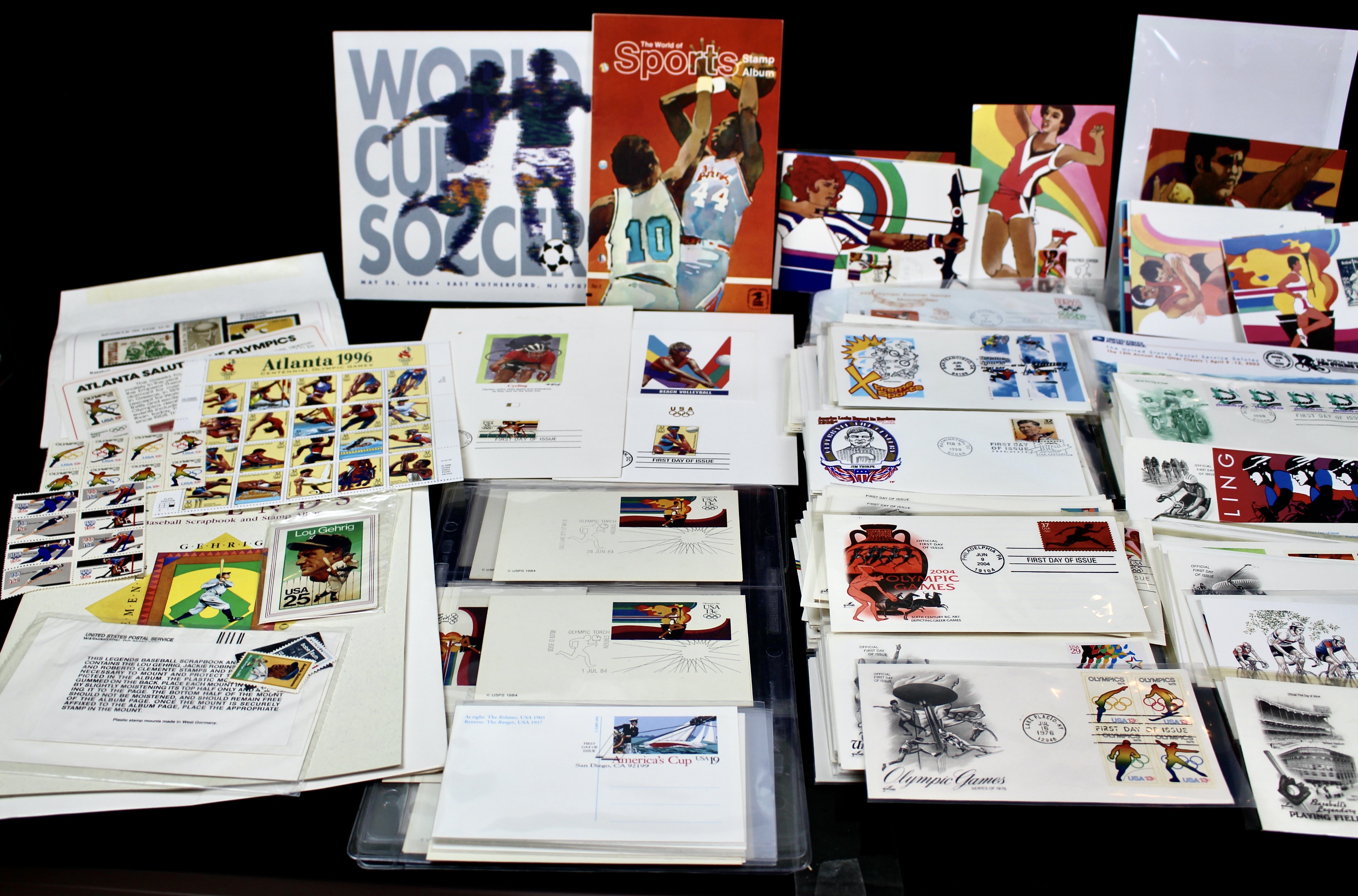 Giant U.S. Sports Postage Stamp and Covers Collection