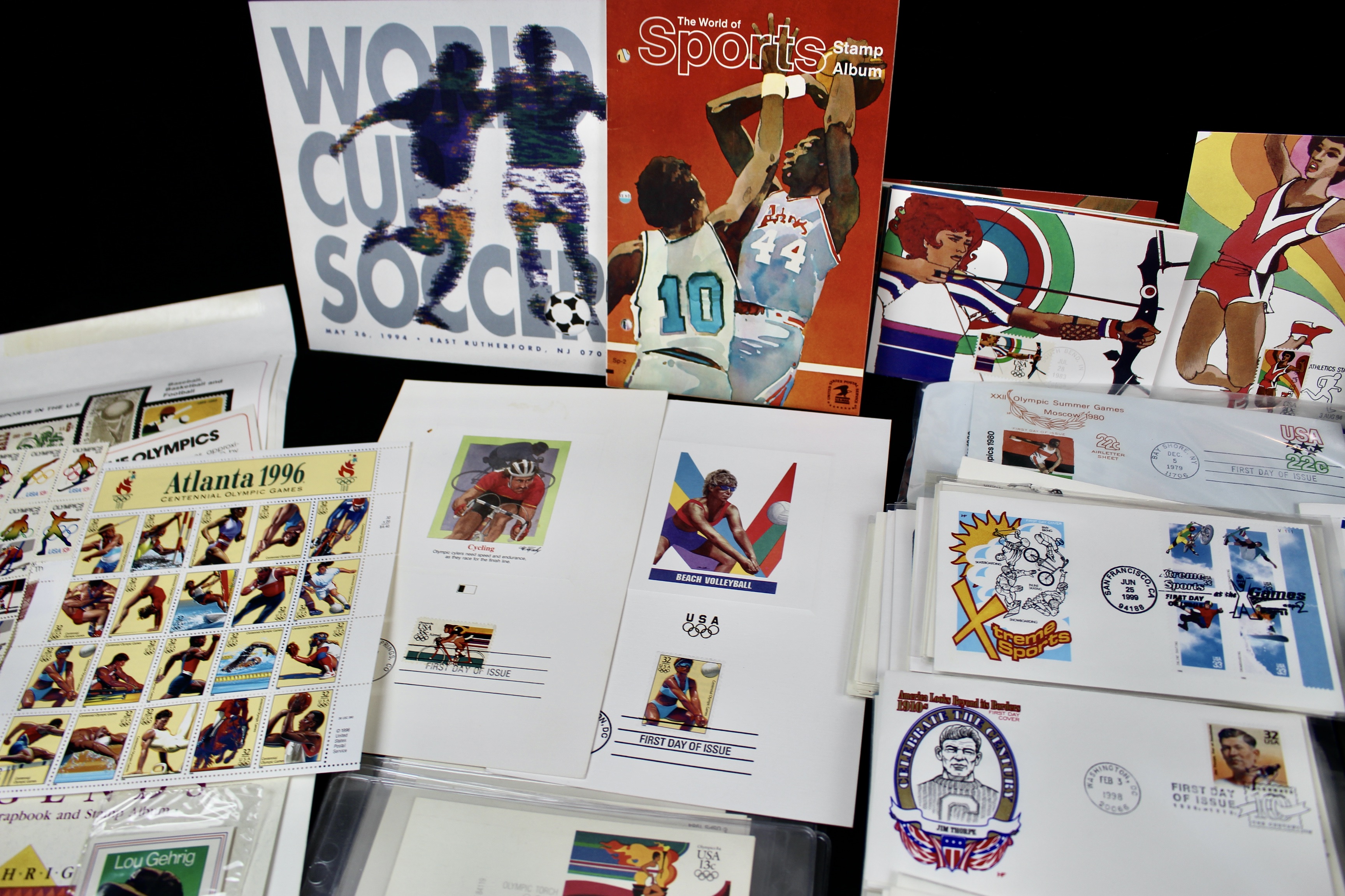 Giant U.S. Sports Postage Stamp and Covers Collection