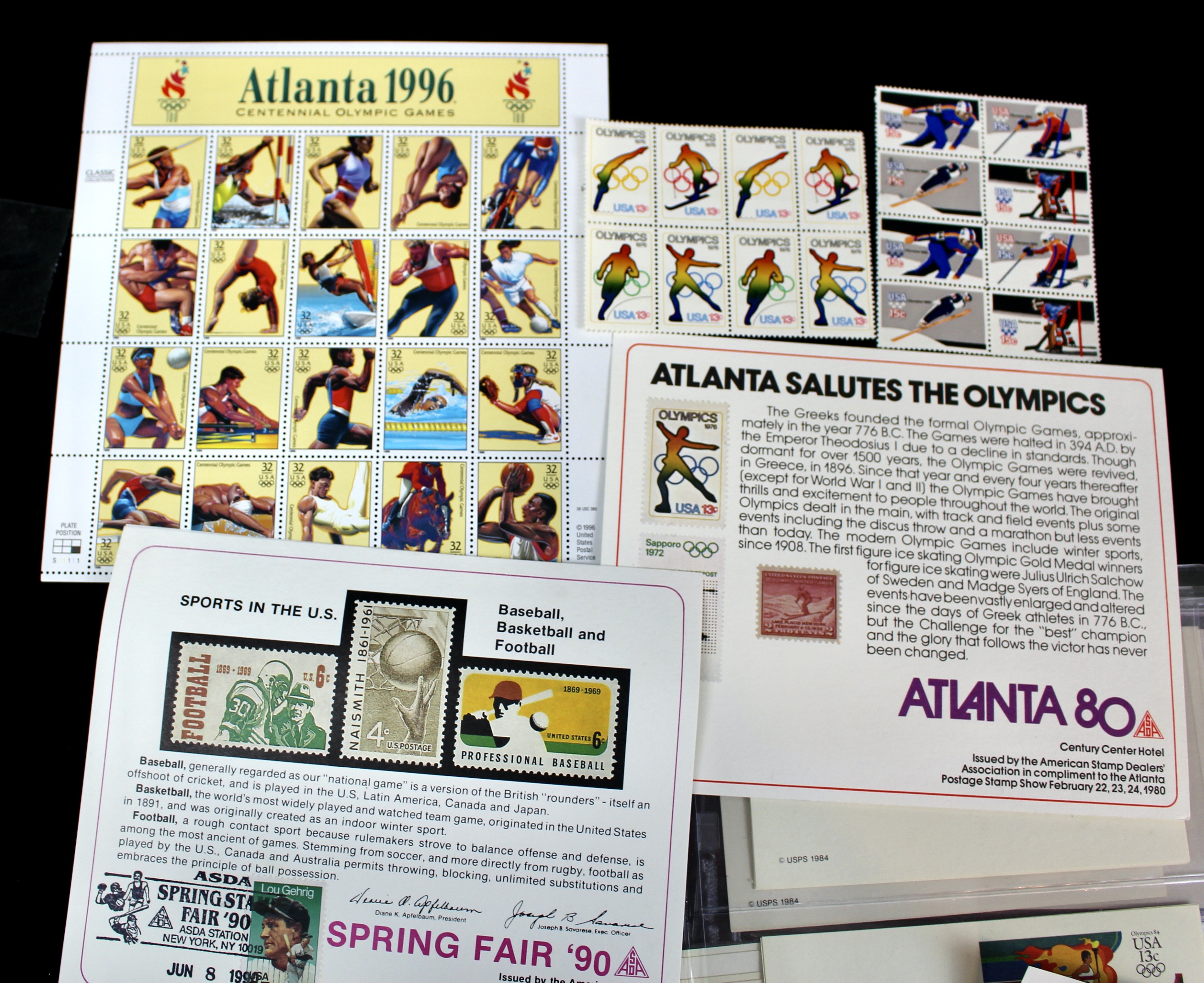 Giant U.S. Sports Postage Stamp and Covers Collection