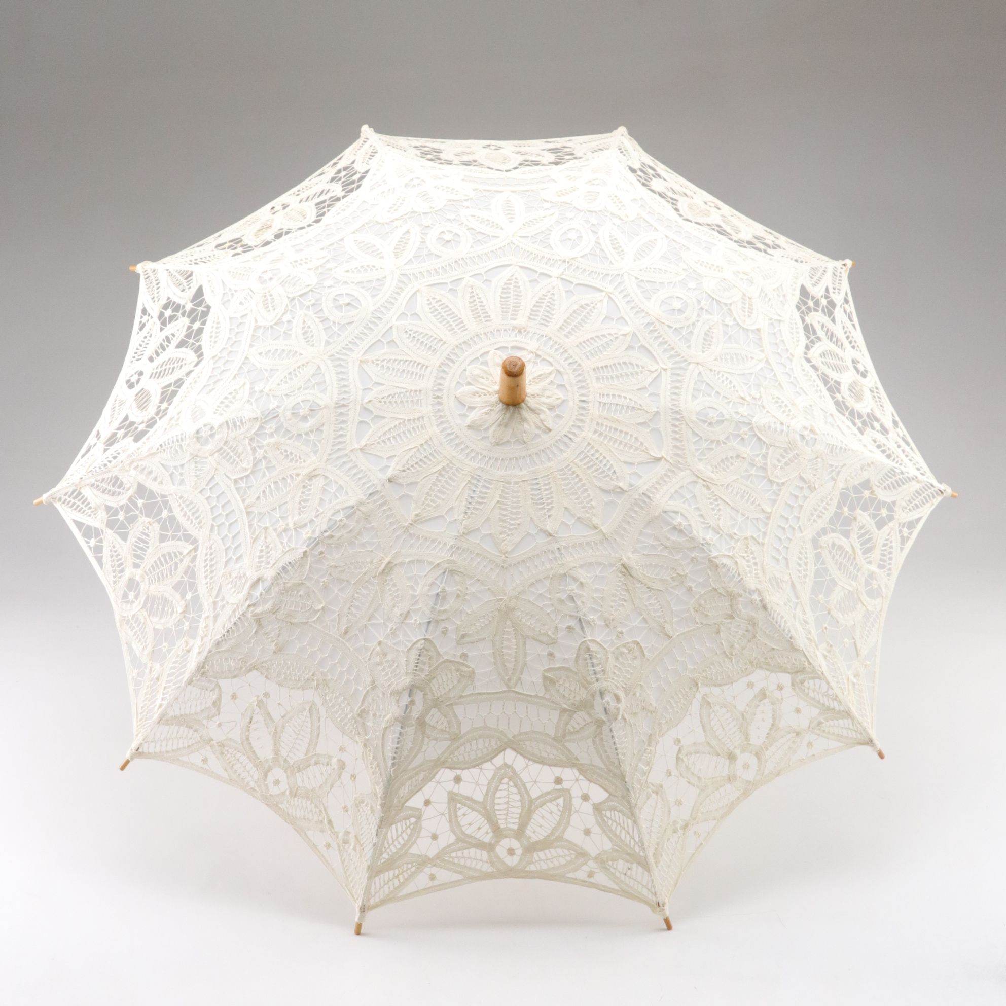 Pair of Embroidered Cotton Parasols