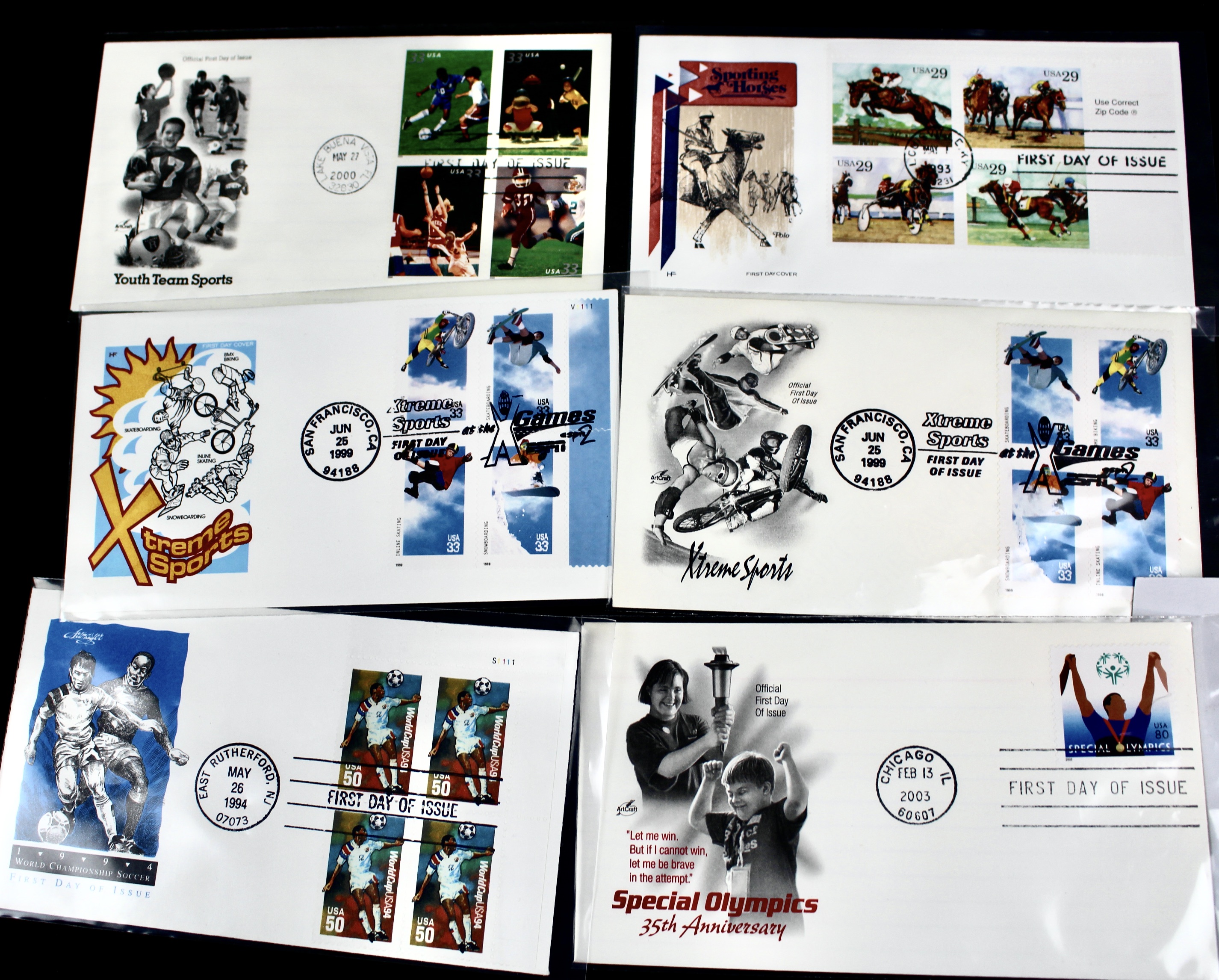 Giant U.S. Sports Postage Stamp and Covers Collection