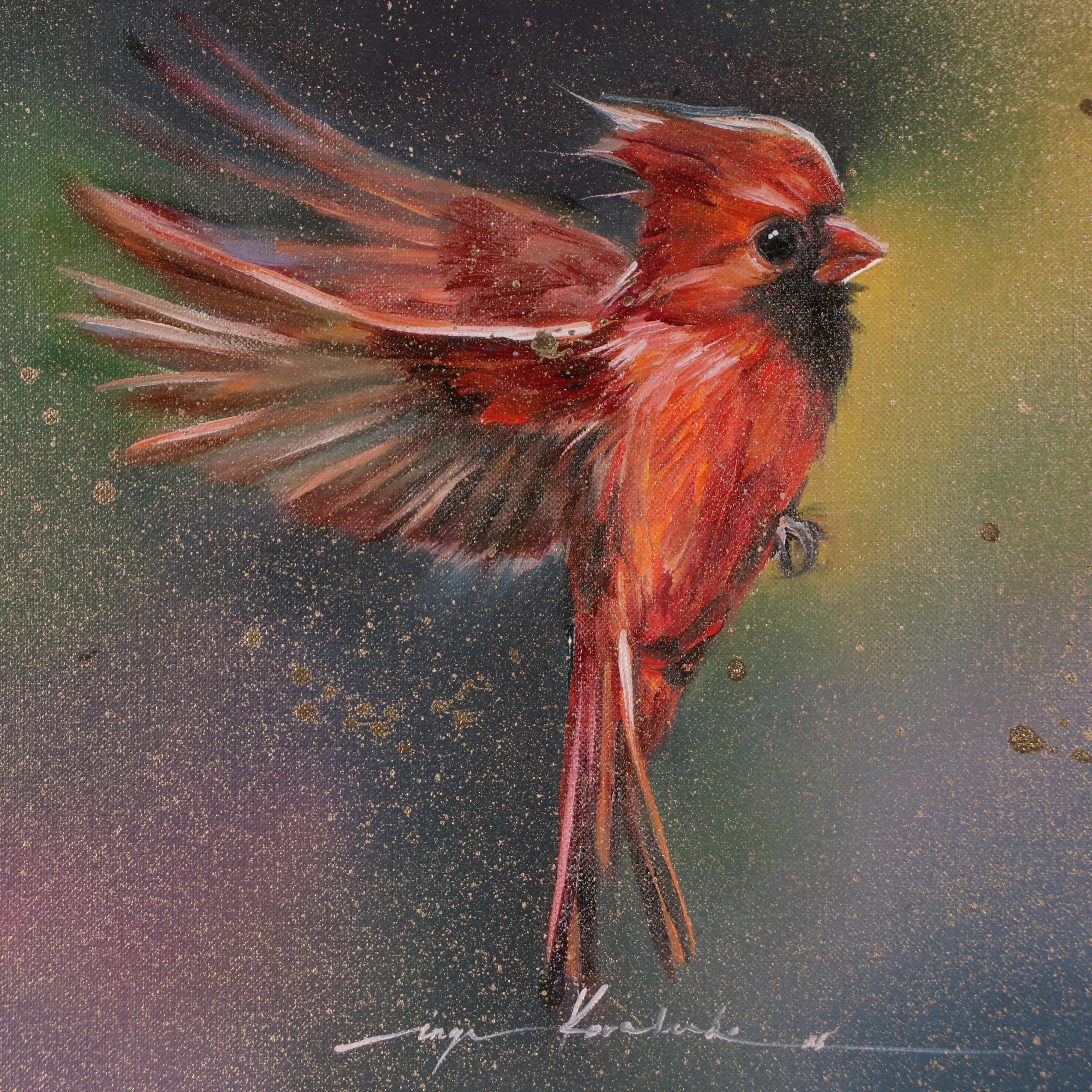 Inga Kovalenko Oil Painting of Cardinal