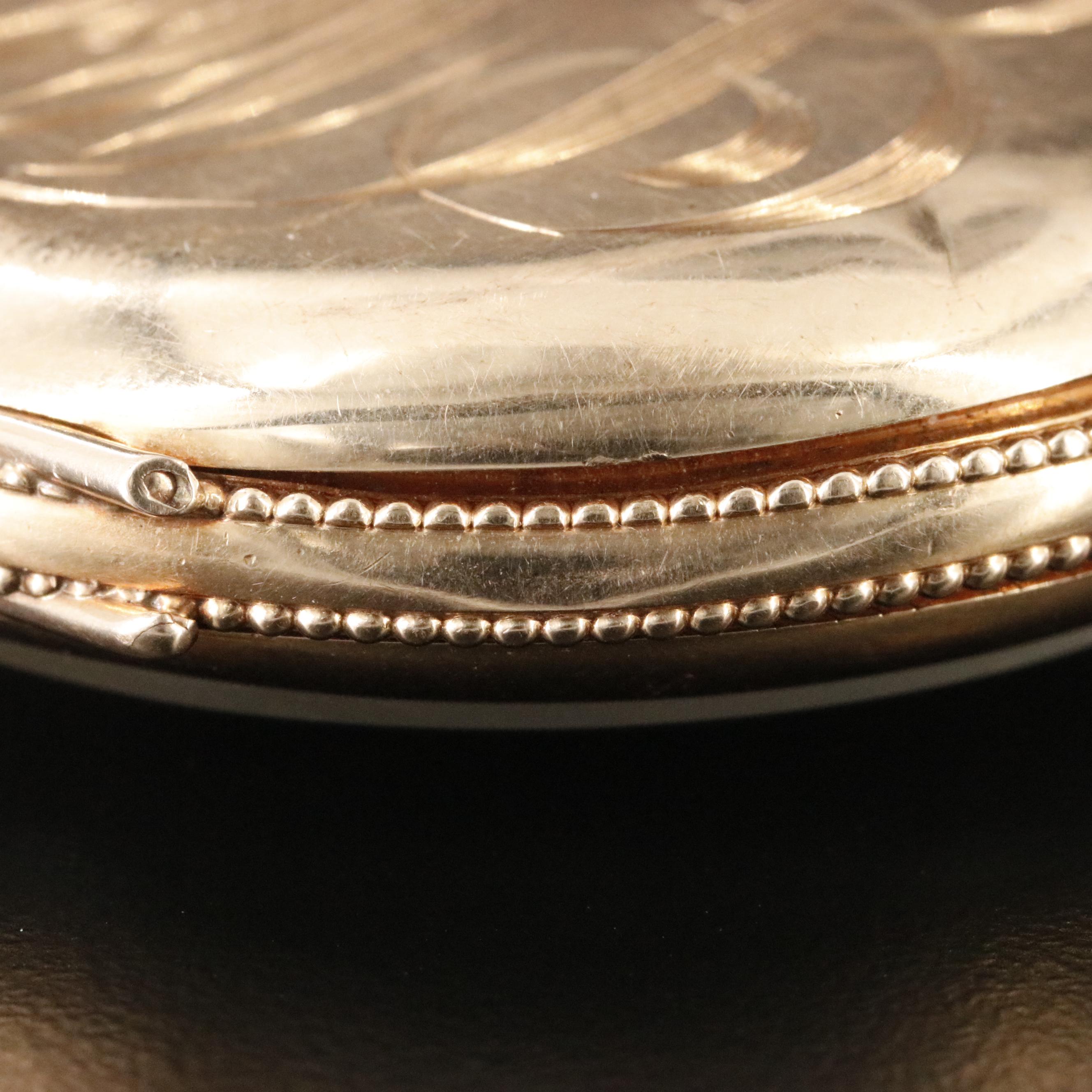 14K Ben. Sands Cleveland Ohio Open Face Pocket Watch