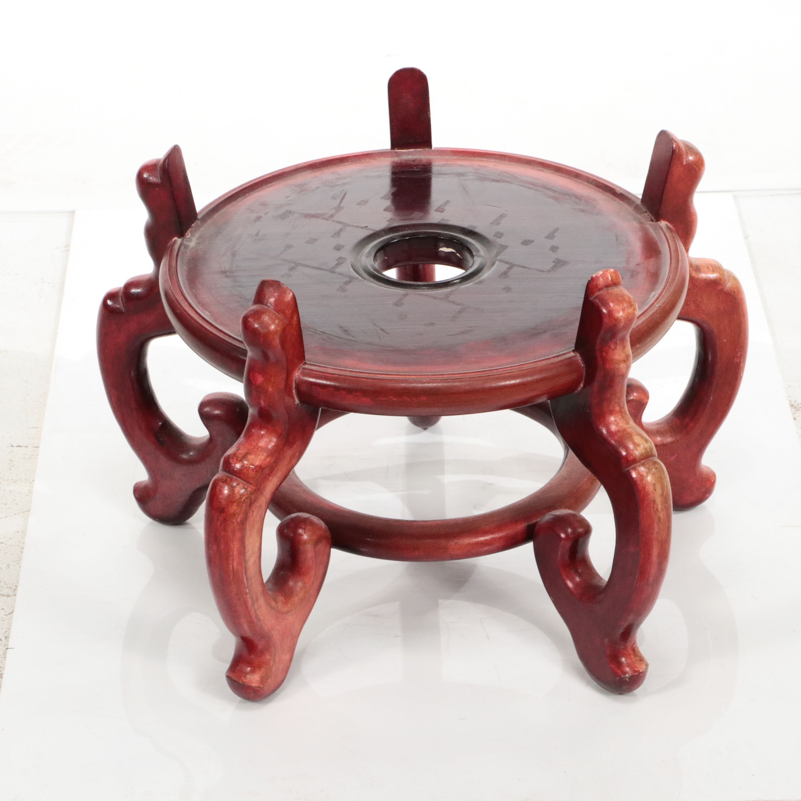 Chinese Qing Dynasty Hand-Painted Hunting Scene Porcelain Floor Vase