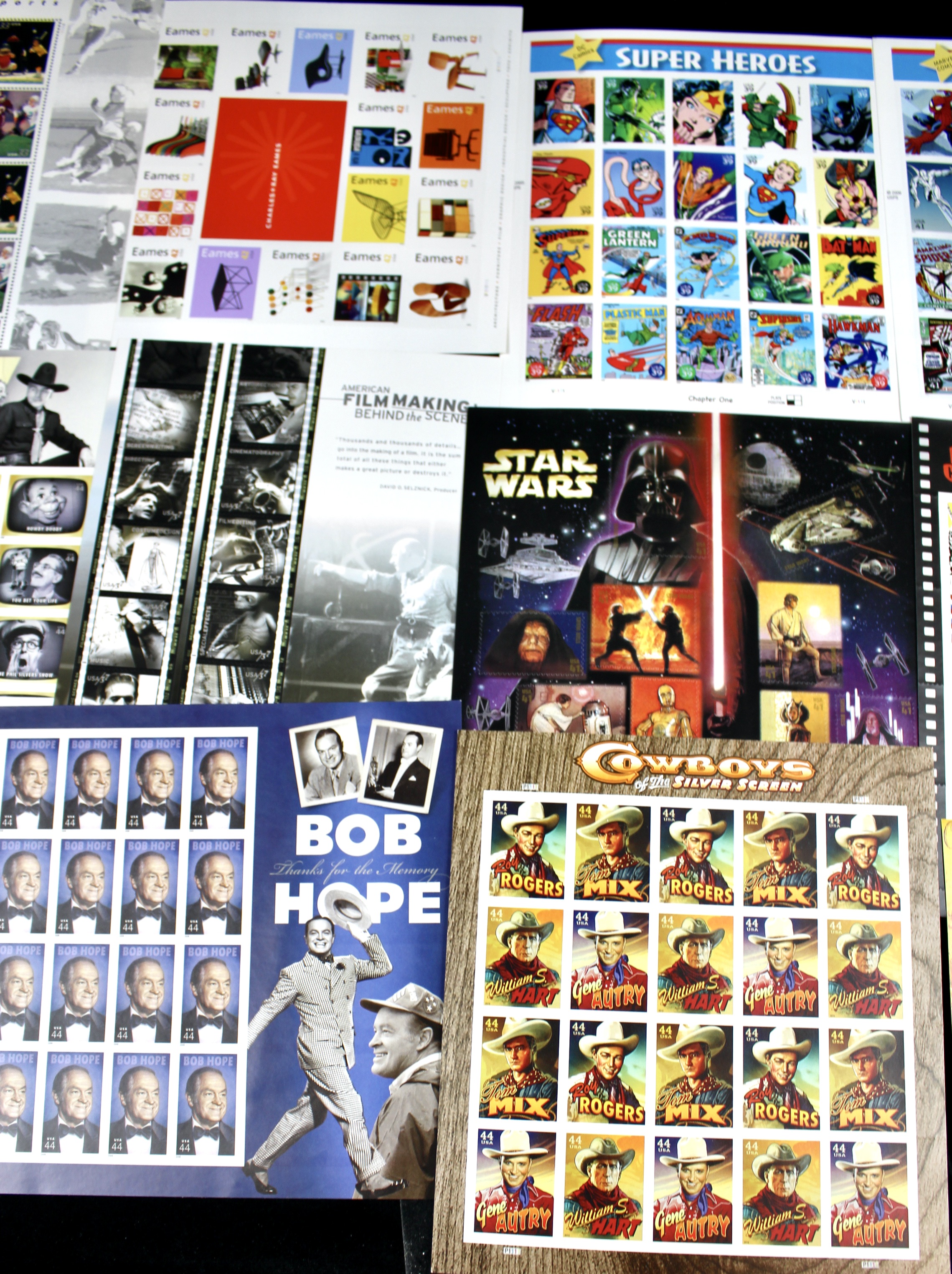 Sixteen Different Miniature Postage Stamp Sheets