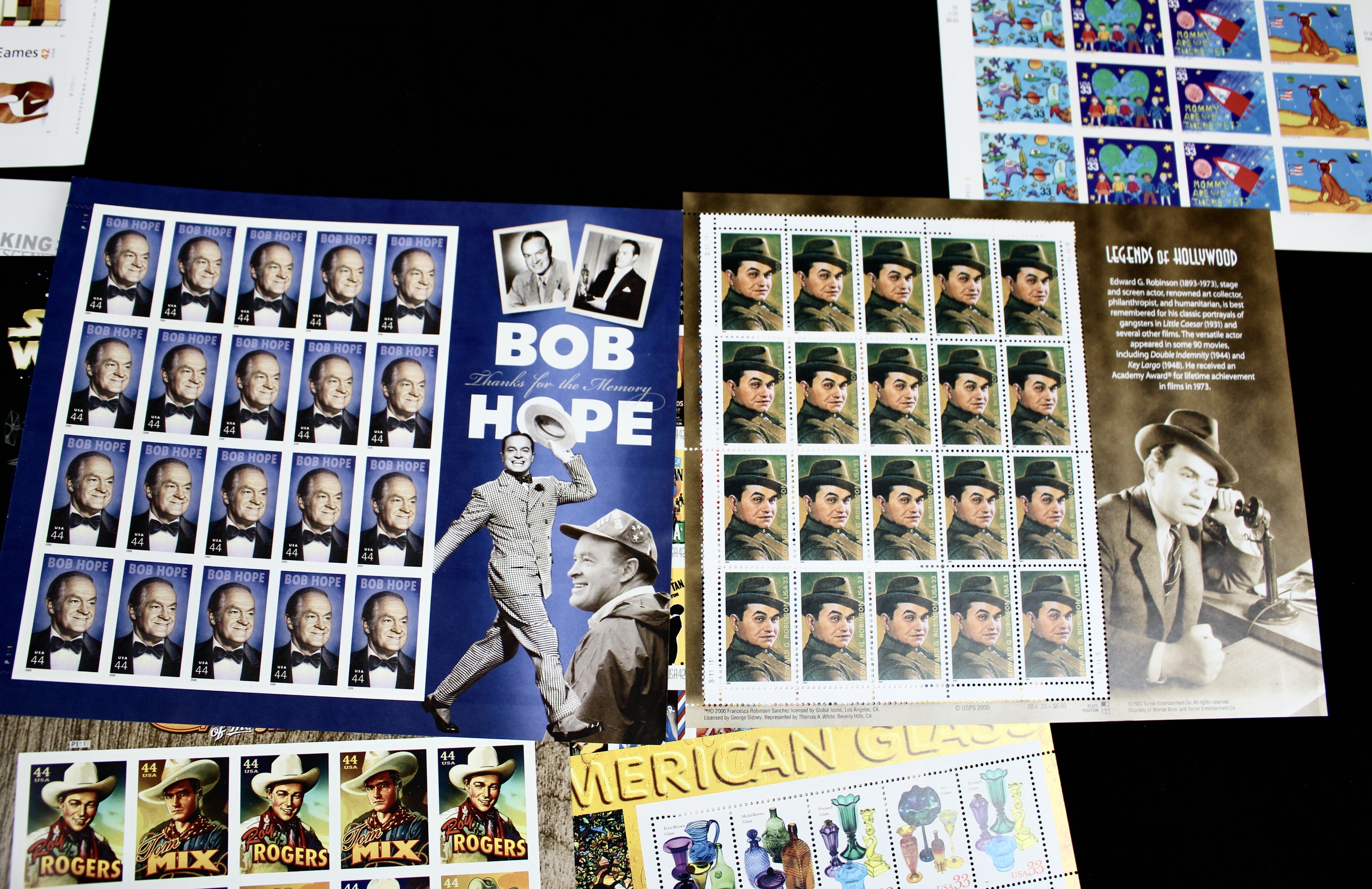 Sixteen Different Miniature Postage Stamp Sheets