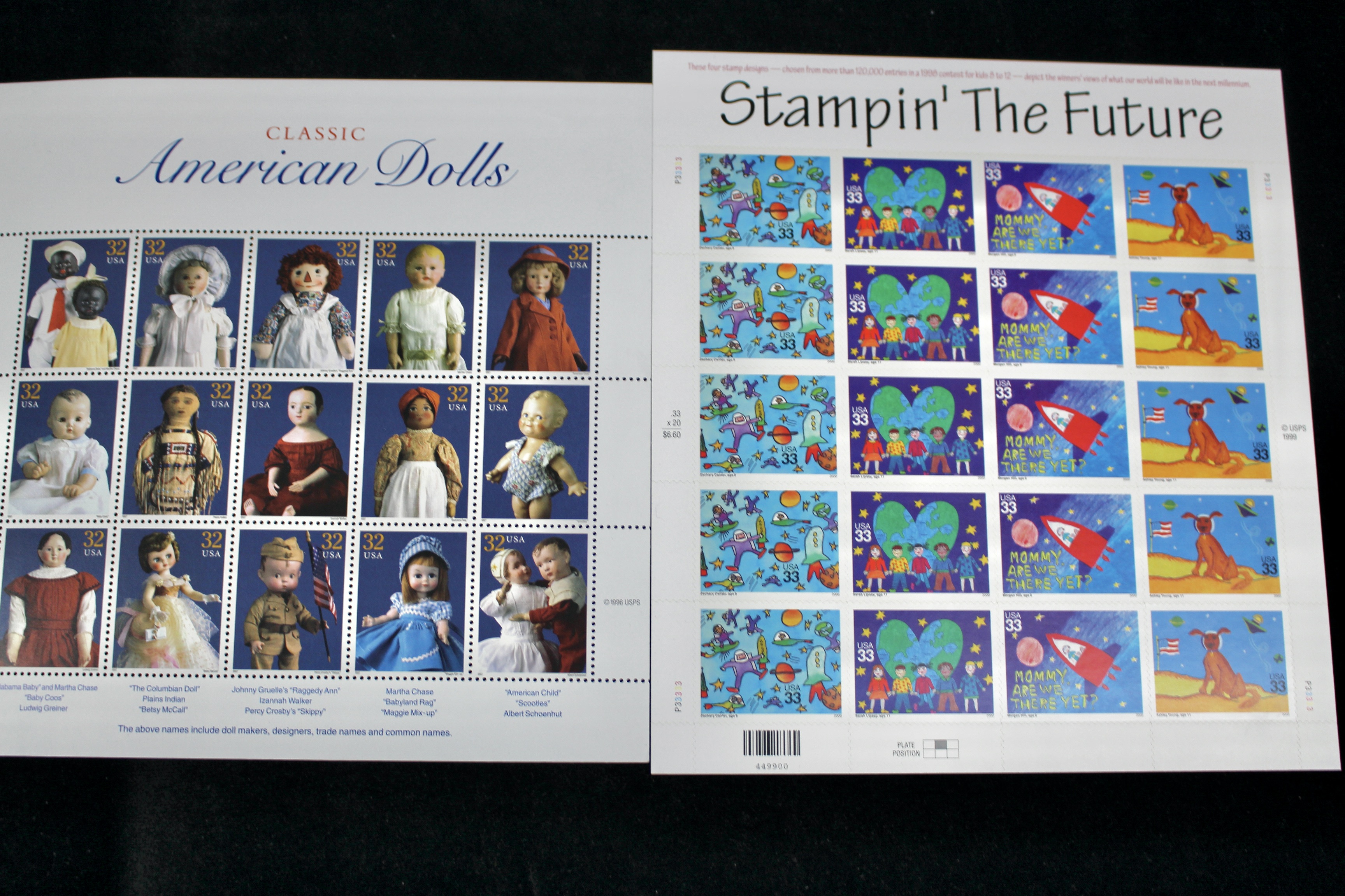 Sixteen Different Miniature Postage Stamp Sheets