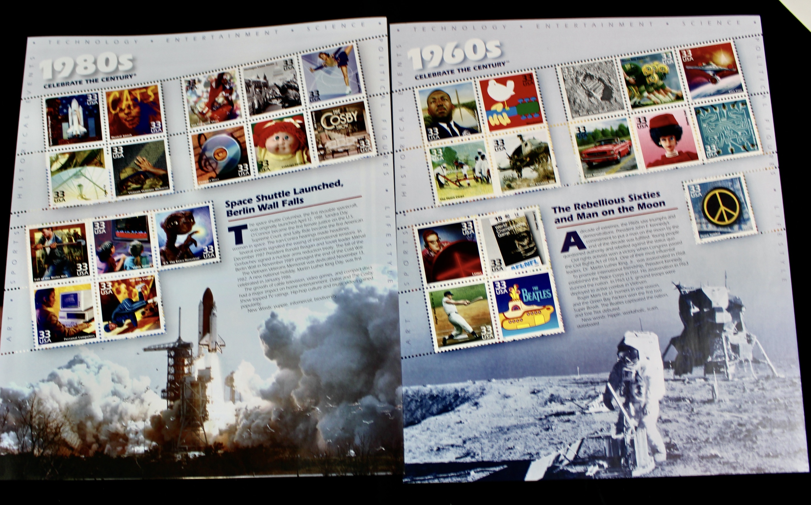 Seventeen Different Miniature Postage Stamp Sheets