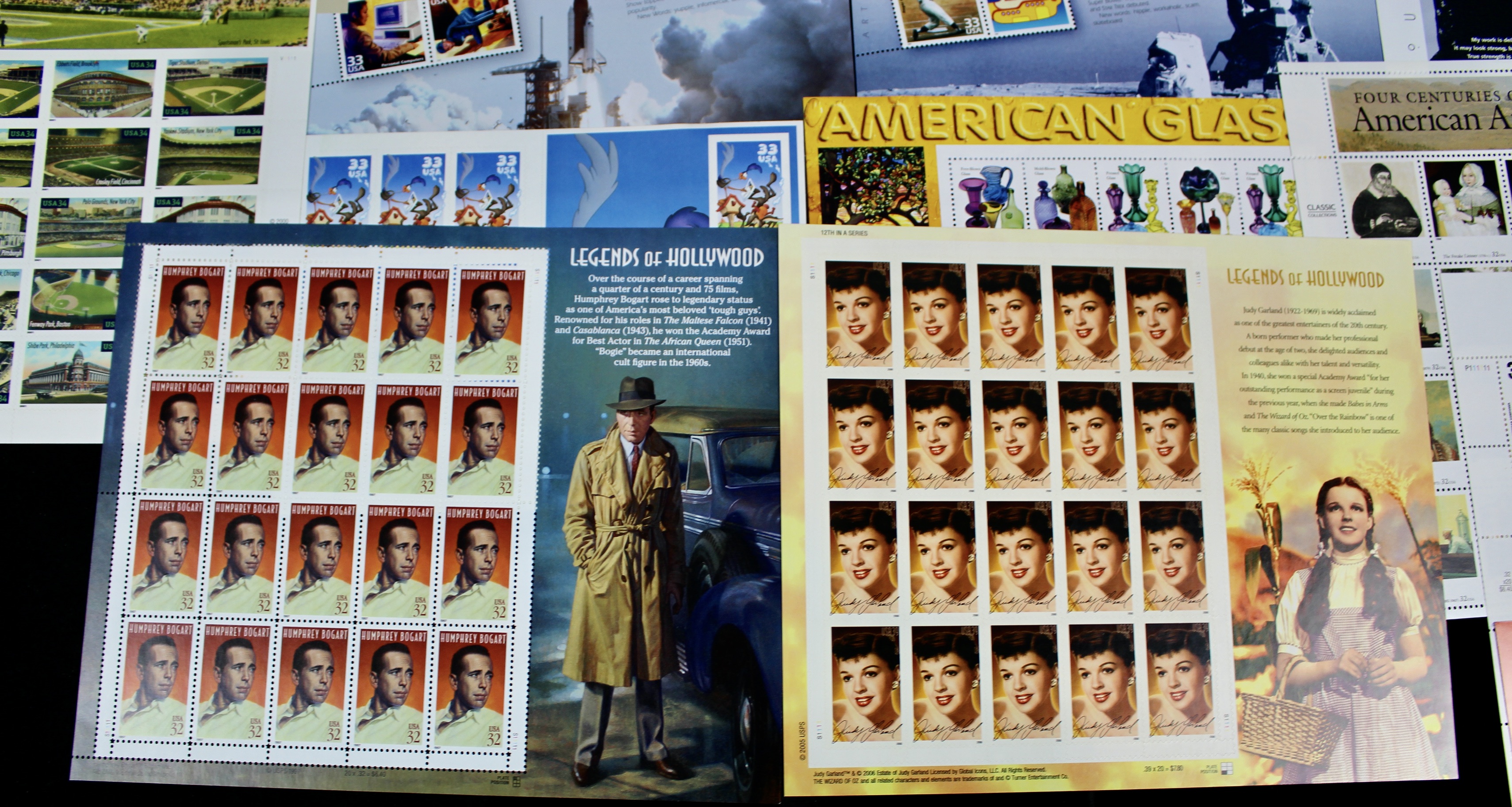 Seventeen Different Miniature Postage Stamp Sheets