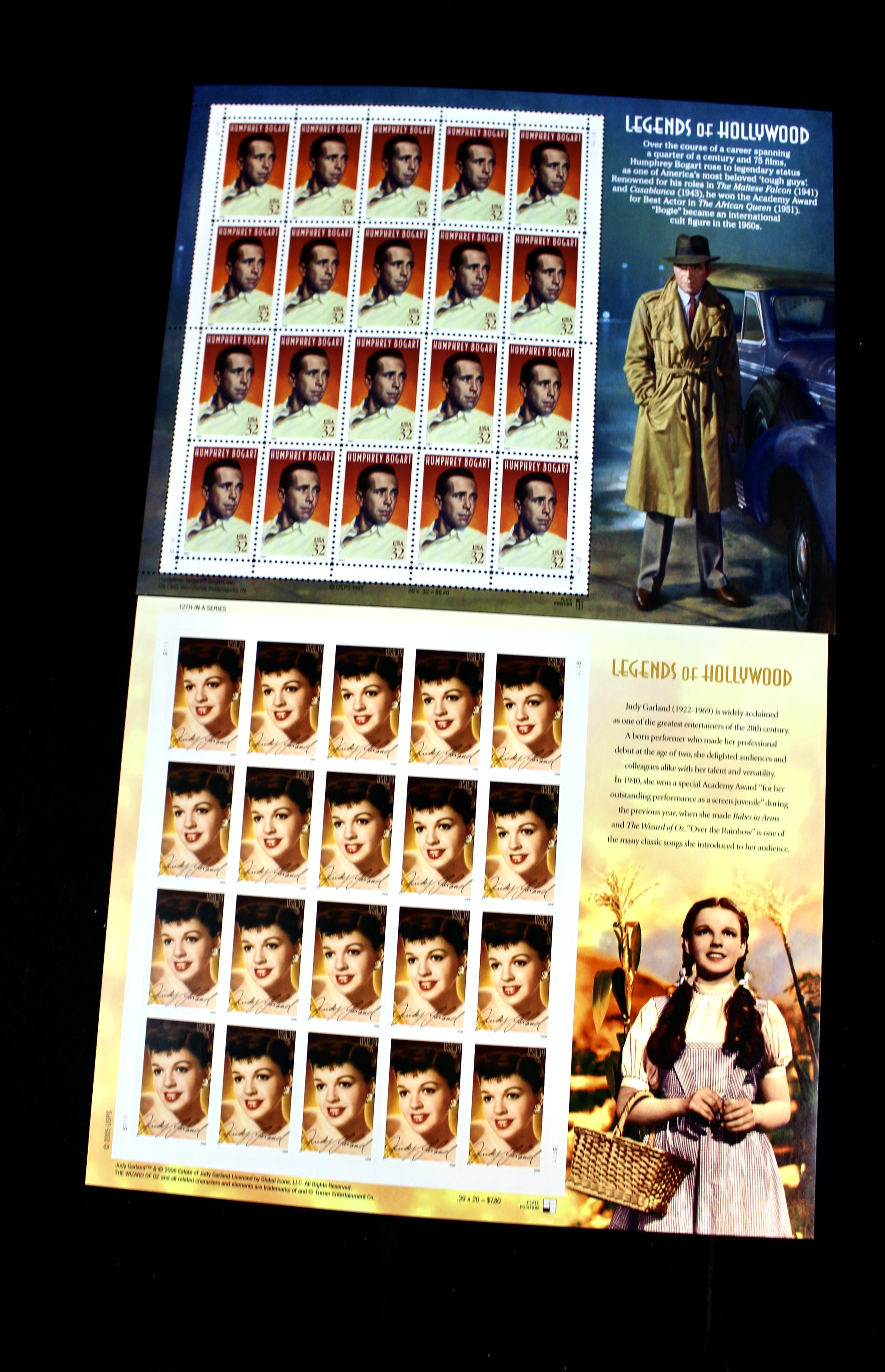 Seventeen Different Miniature Postage Stamp Sheets