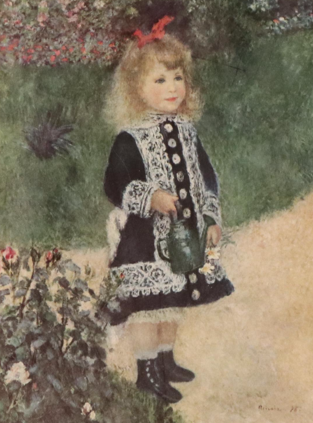 After Pierre-Auguste Renoir Offset Lithograph "A Girl with a Watering Can"