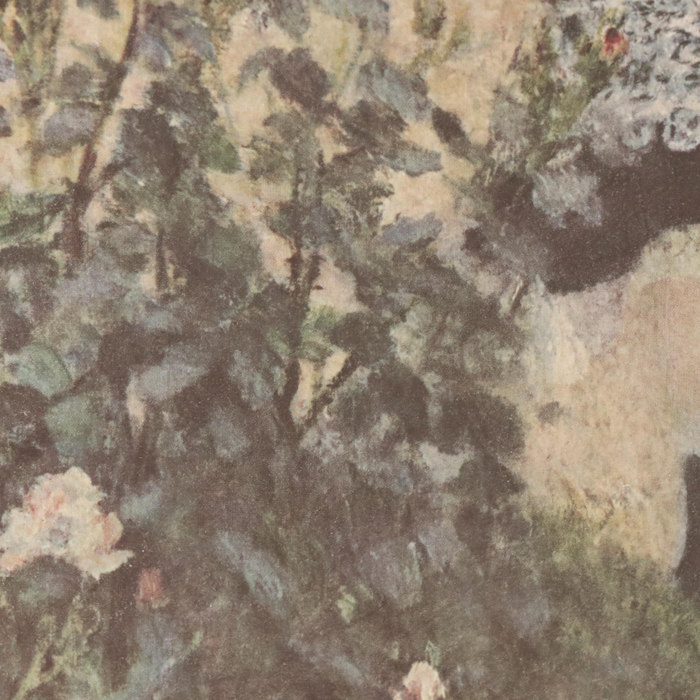 After Pierre-Auguste Renoir Offset Lithograph "A Girl with a Watering Can"