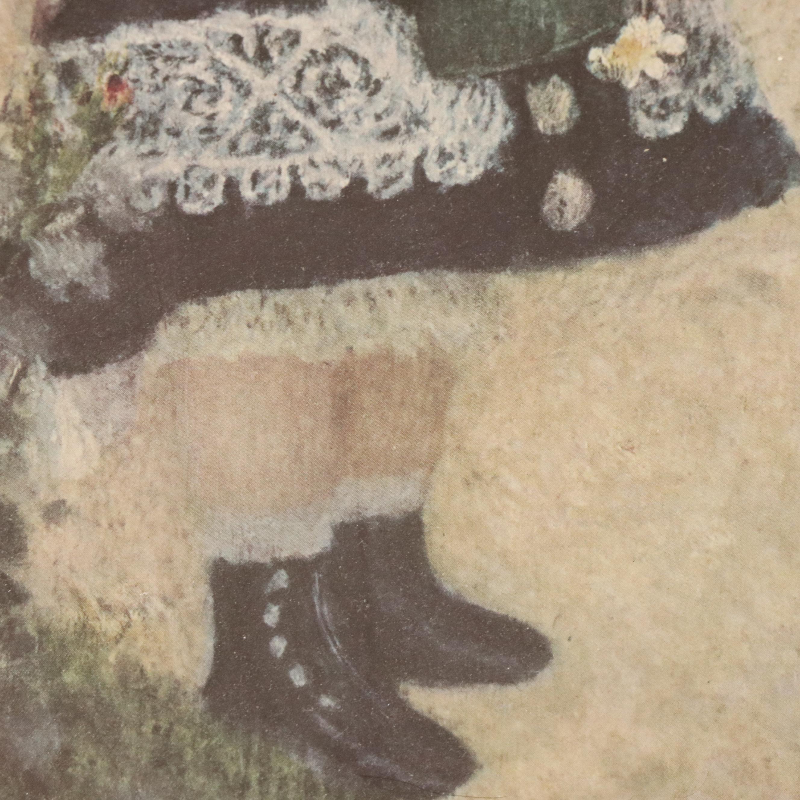 After Pierre-Auguste Renoir Offset Lithograph "A Girl with a Watering Can"