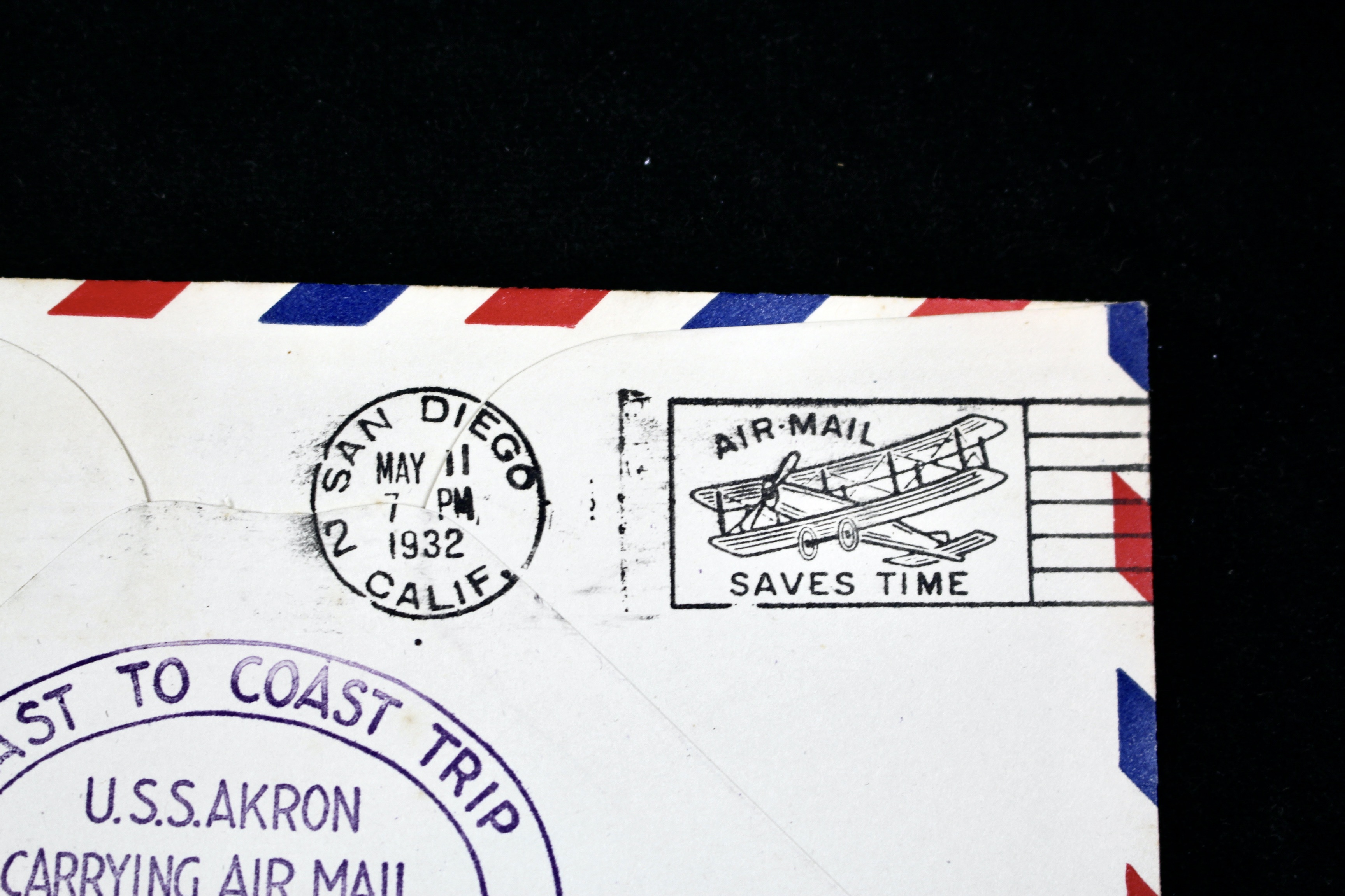 1932 Graf Zeppelin Postal Cover, USS Akron
