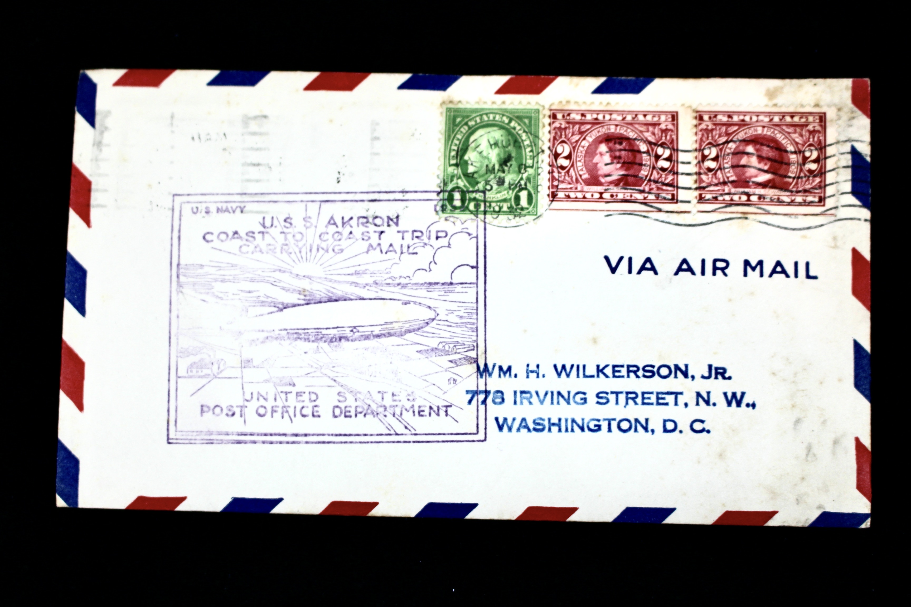 1932 Graf Zeppelin Postal Cover, USS Akron