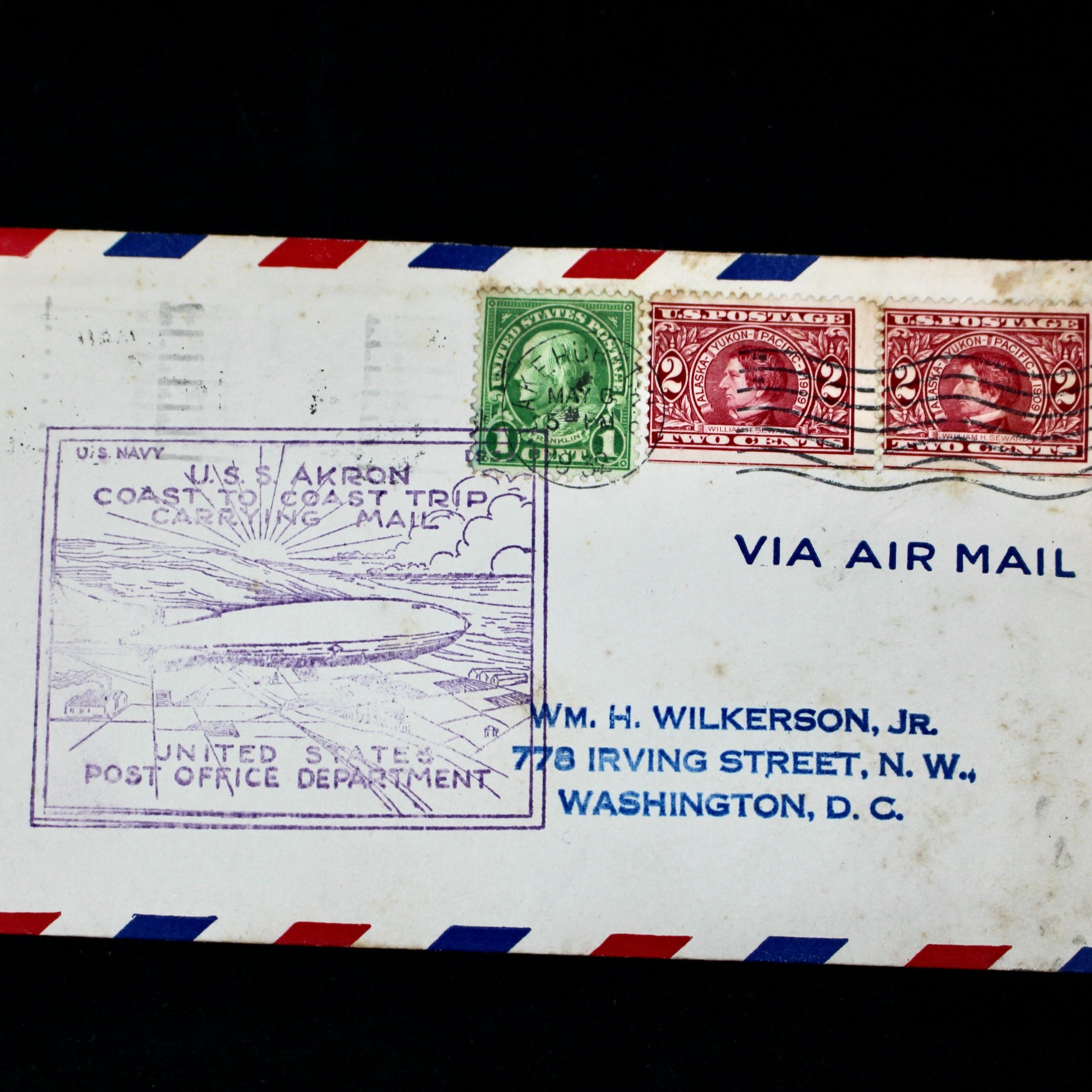 1932 Graf Zeppelin Postal Cover, USS Akron
