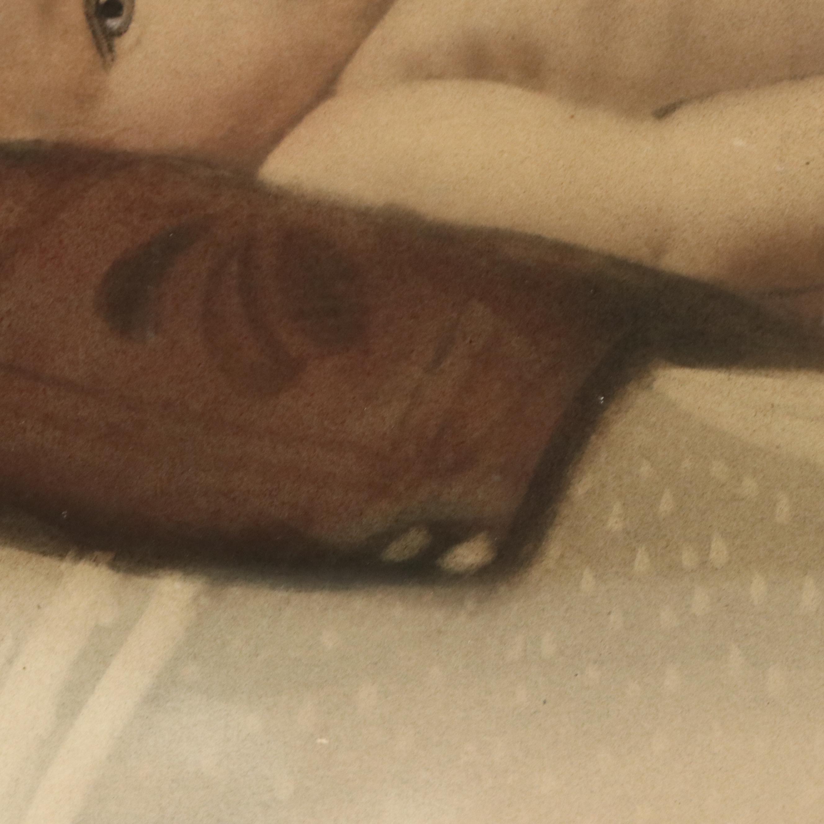 Hand-Colored Collotype of Infant, Late 19th Century